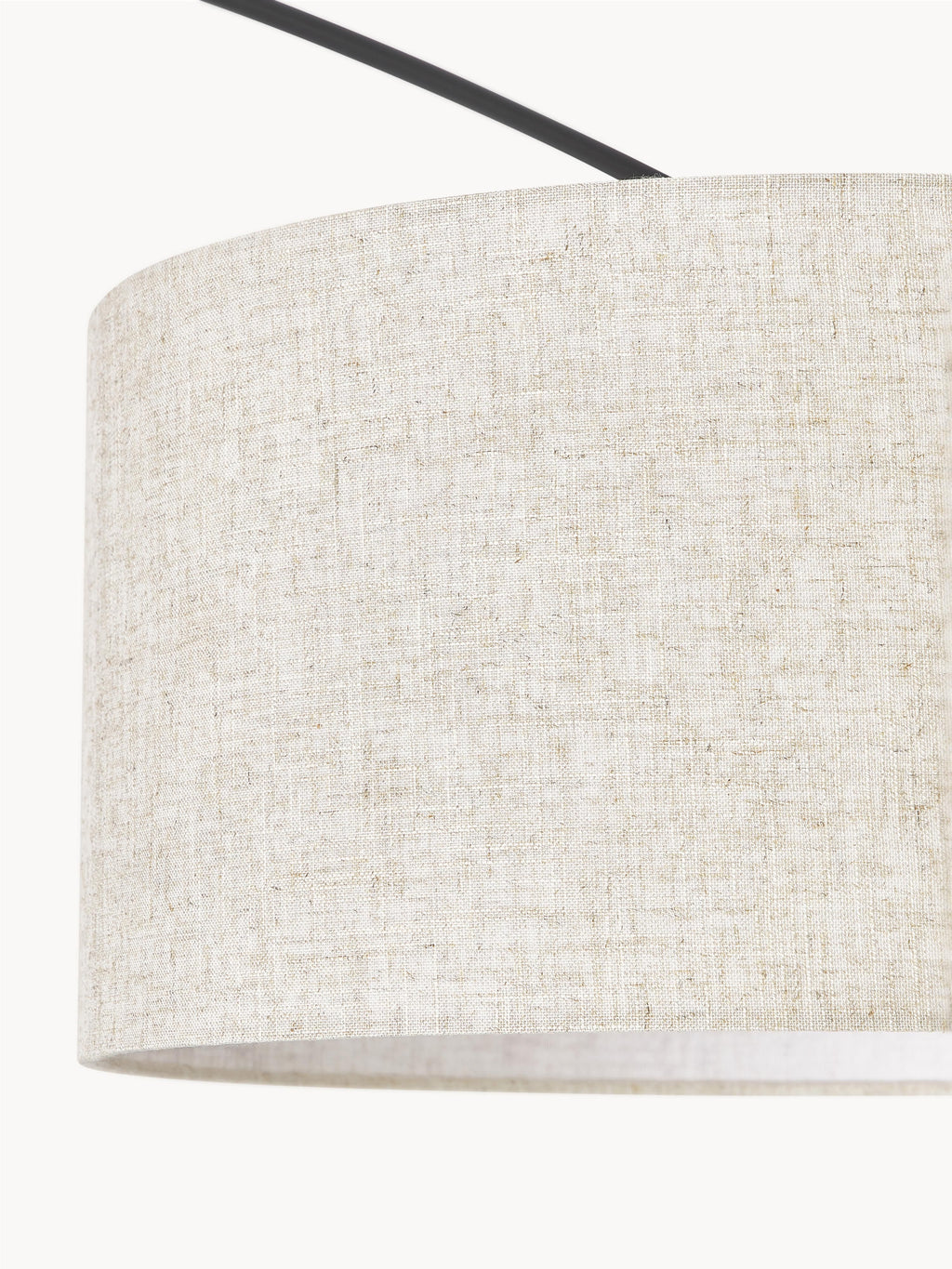 Grand lampadaire arc Cree - Beige clair, noir