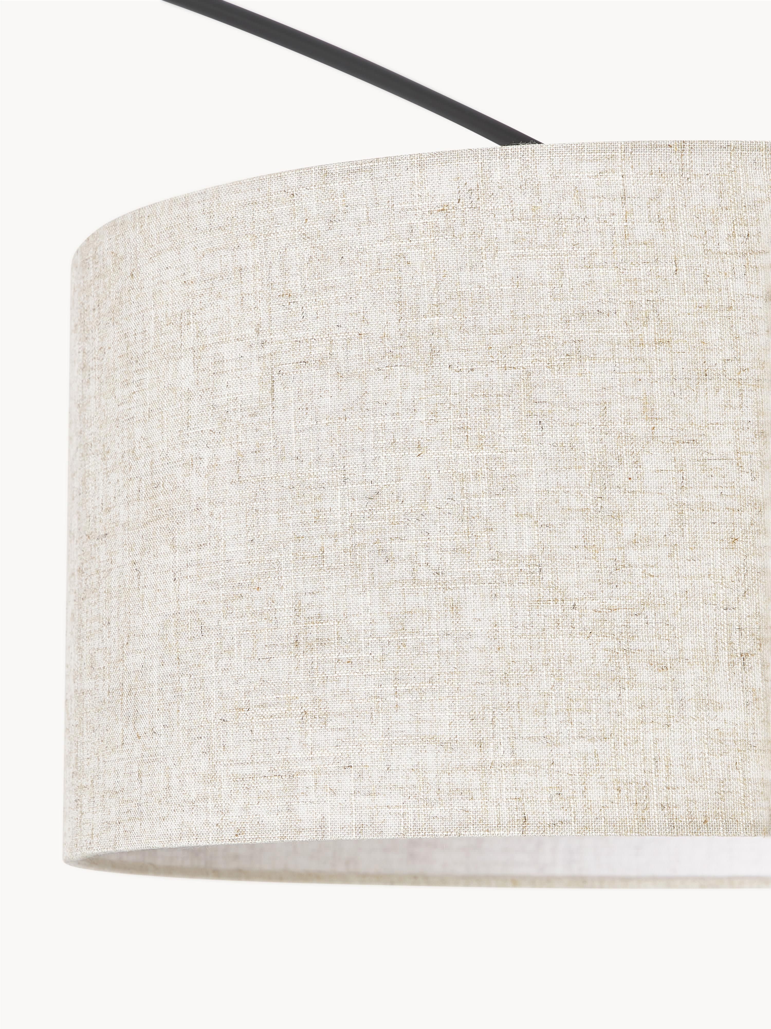 Grand lampadaire arc Cree - Beige clair, noir