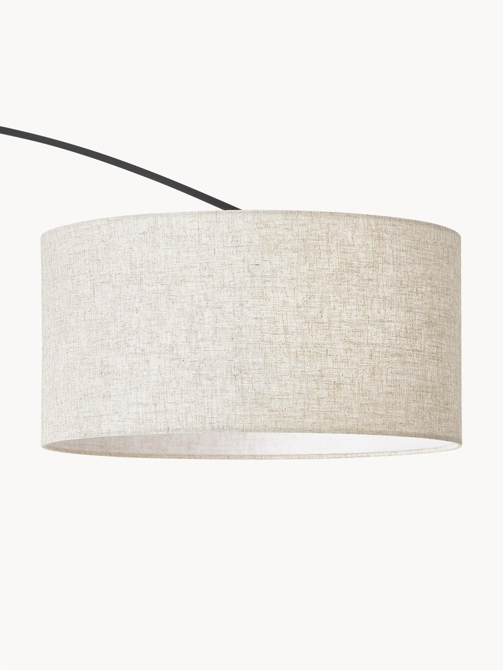 Grand lampadaire arc Cree - Beige clair, noir