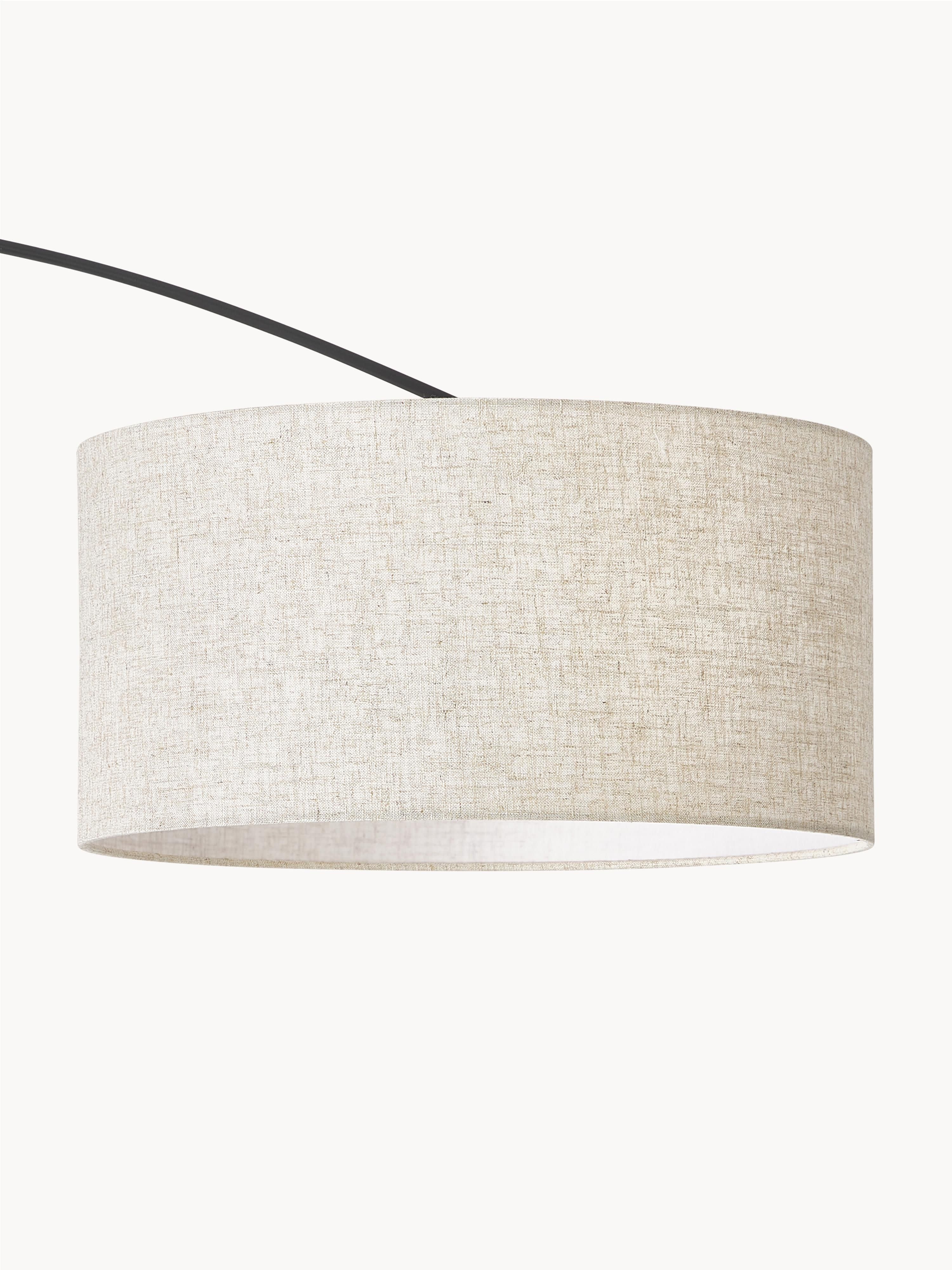 Grand lampadaire arc Cree - Beige clair, noir