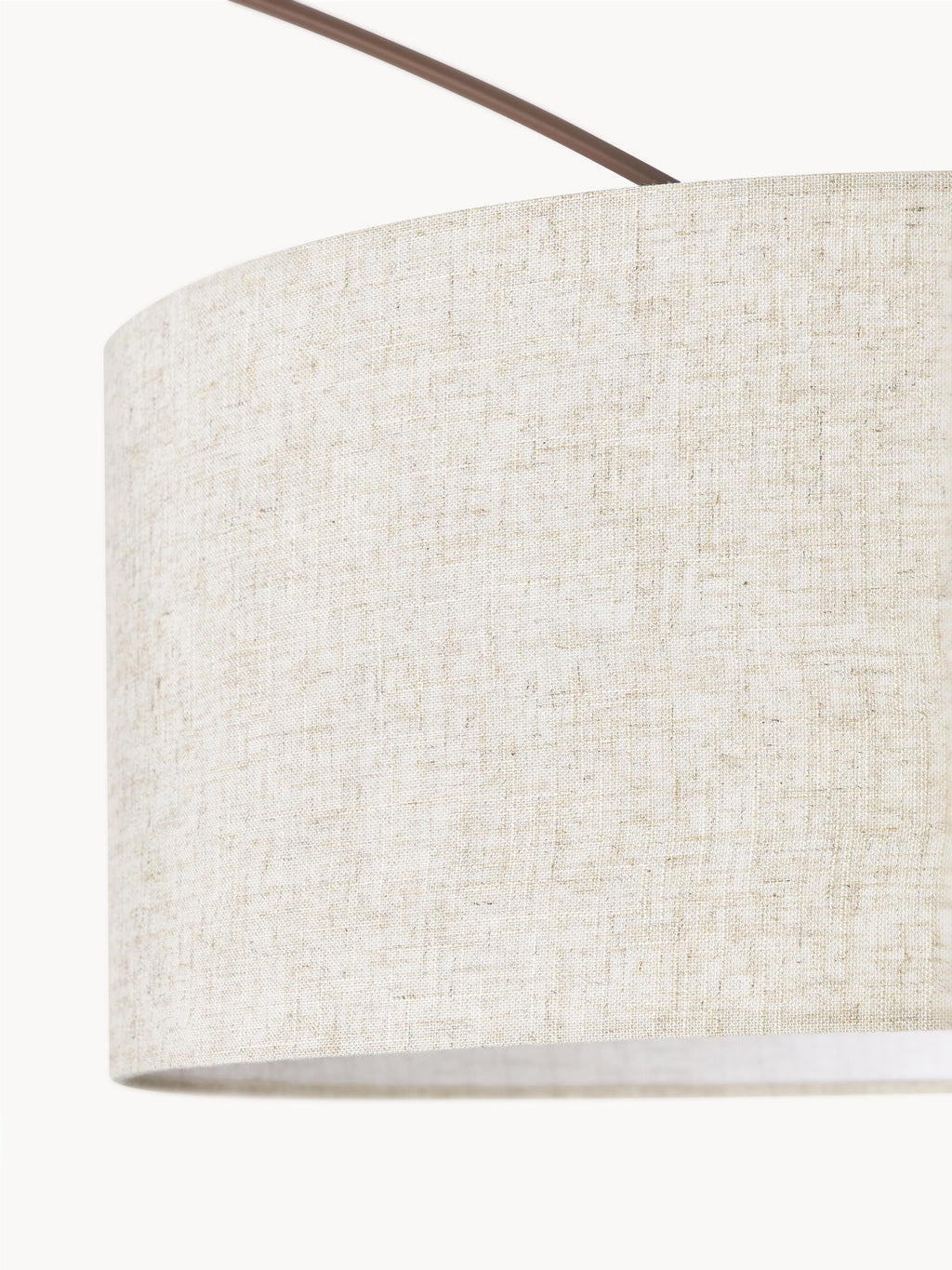 Grand lampadaire arc Cree - Beige clair, brun foncé