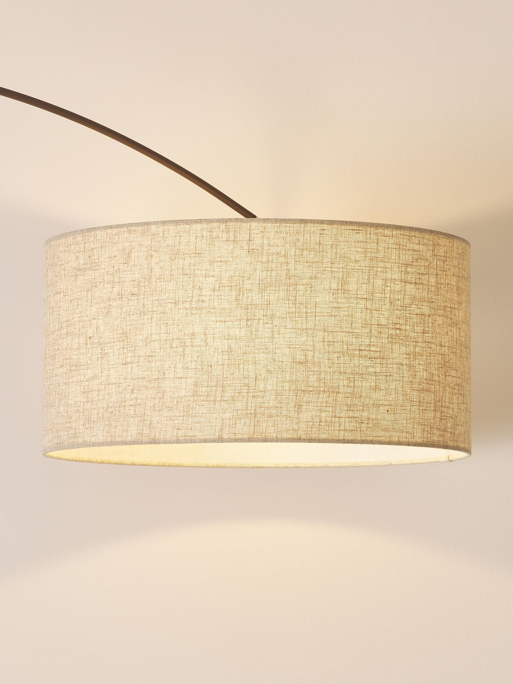 Grand lampadaire arc Cree - Beige clair, brun foncé