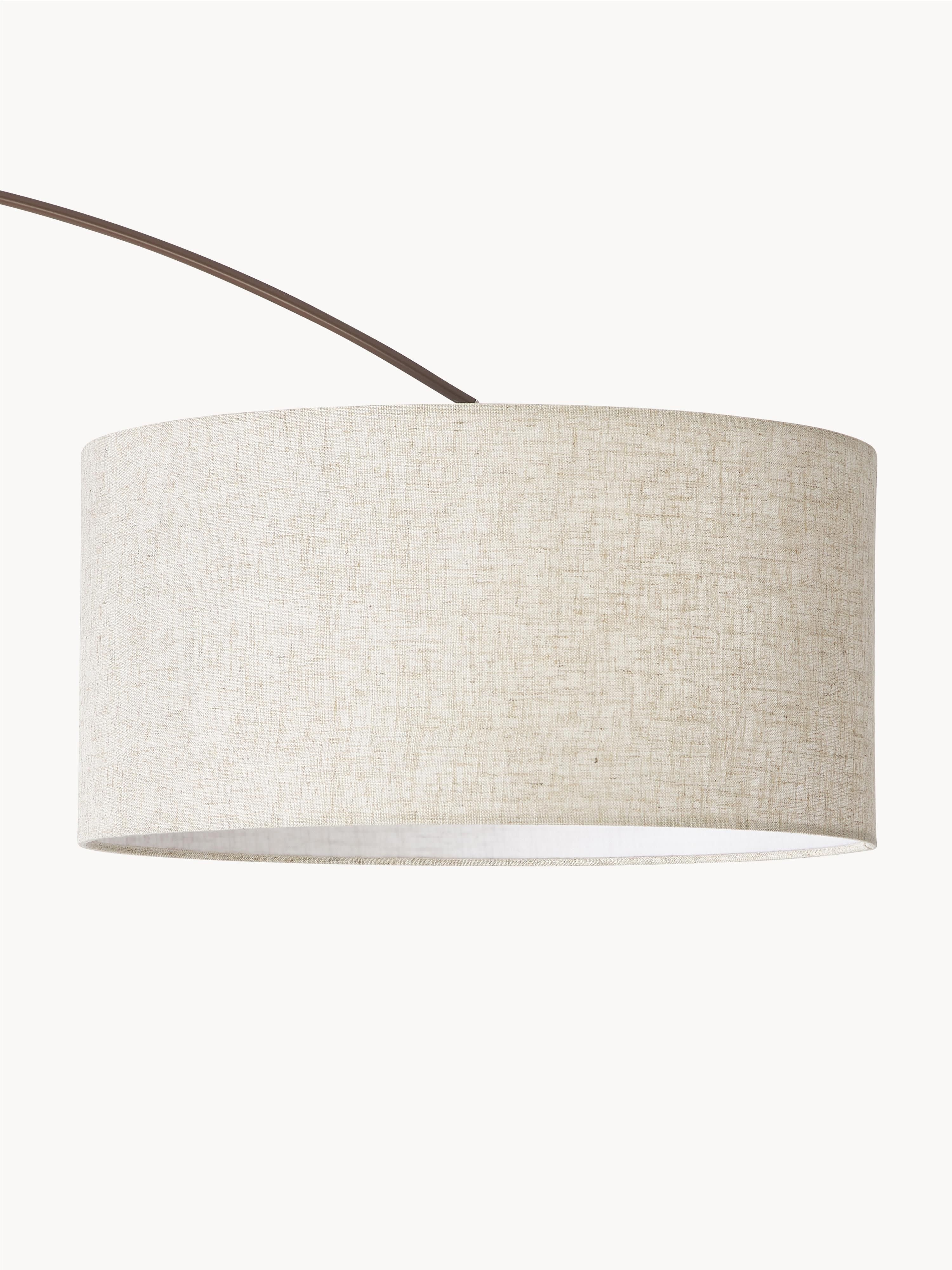 Grand lampadaire arc Cree - Beige clair, brun foncé