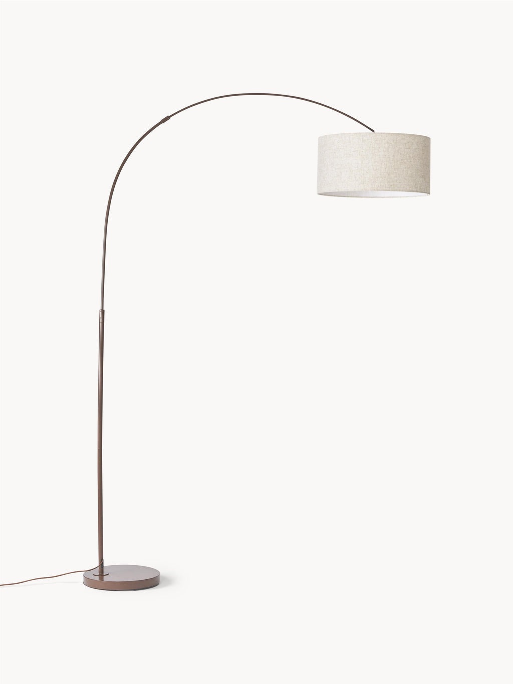 Grand lampadaire arc Cree - Beige clair, brun foncé