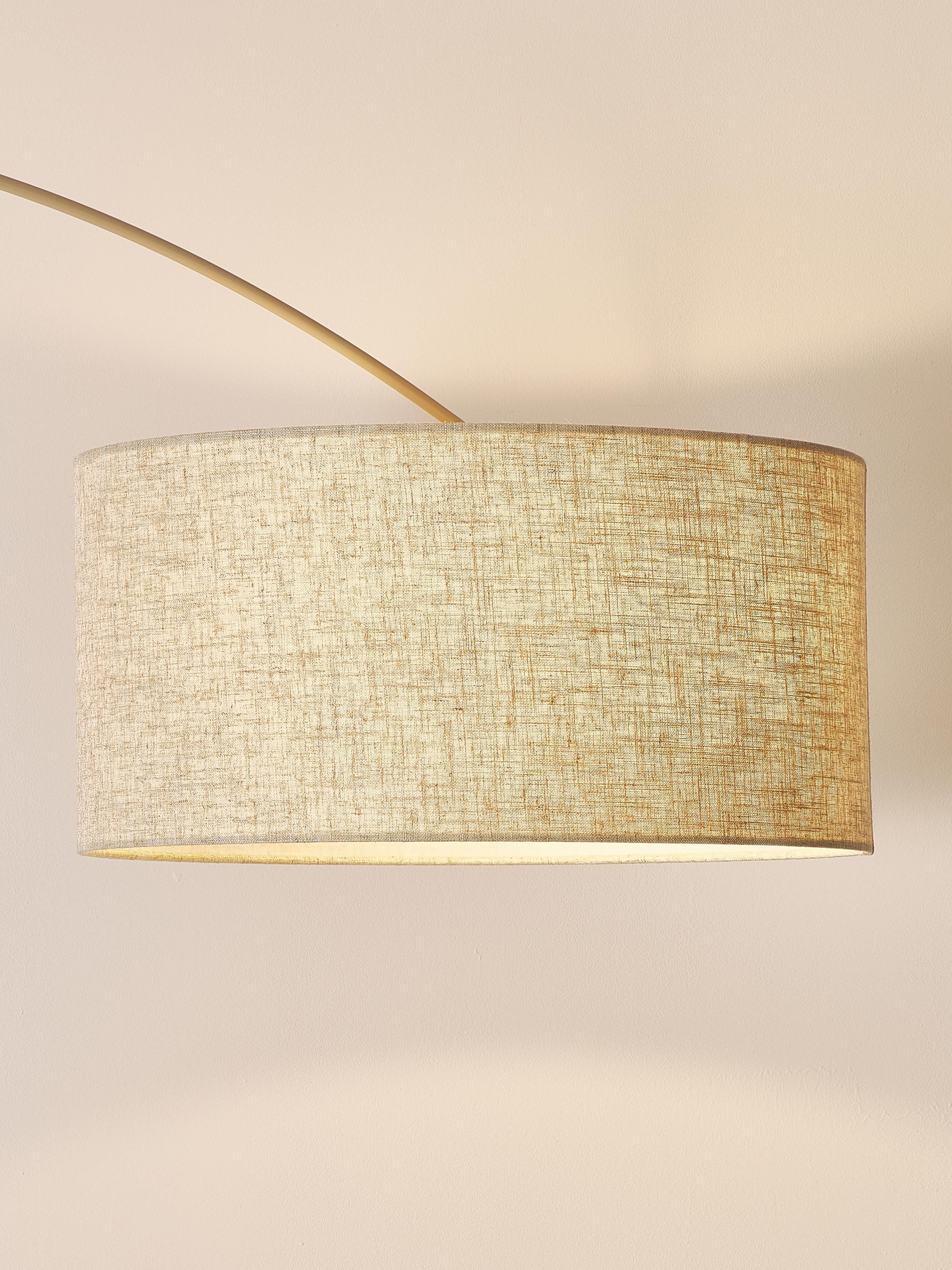 Grand lampadaire arc Cree - Beige clair