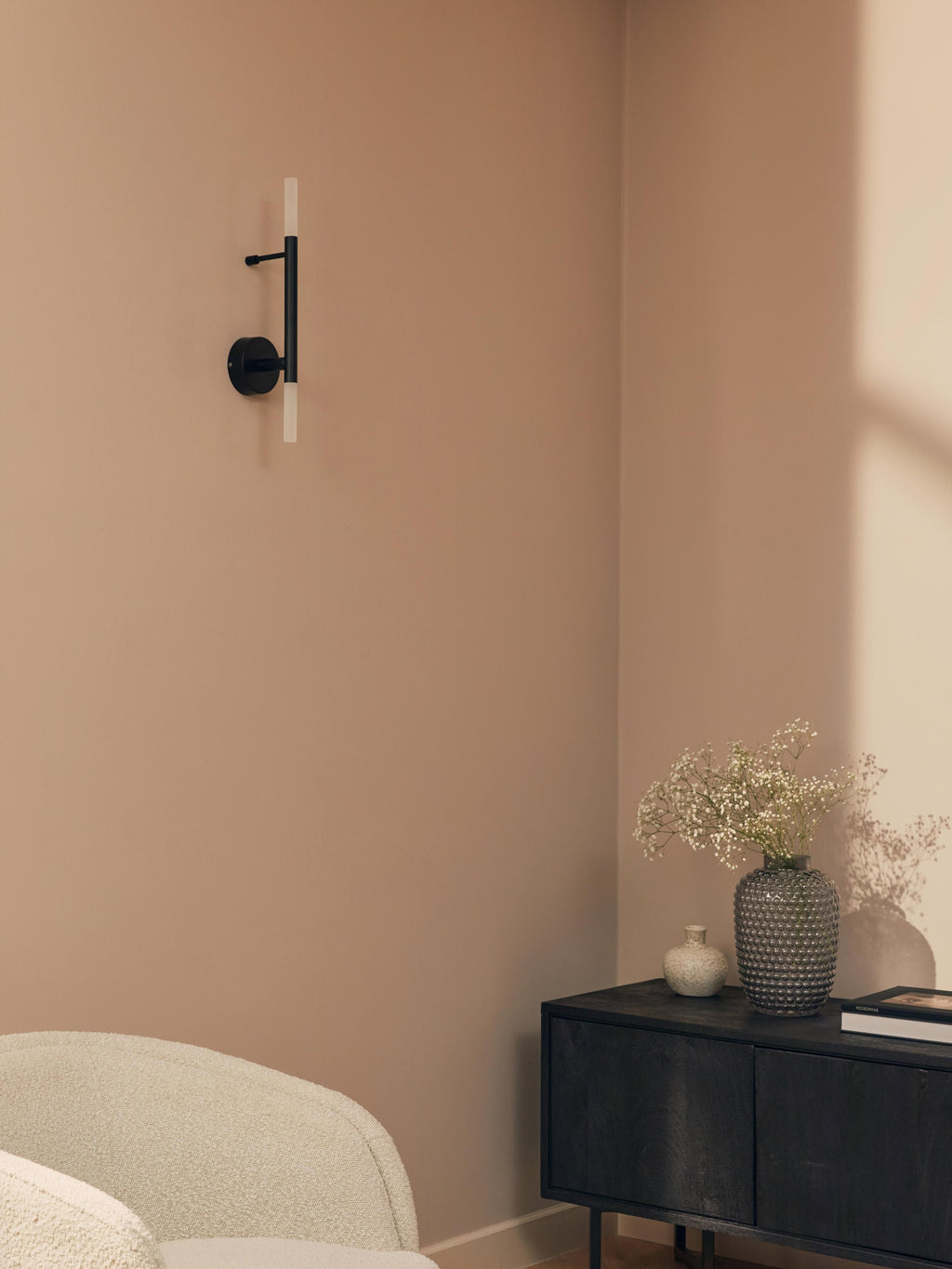 Grande applique murale LED Job - Noir, blanc