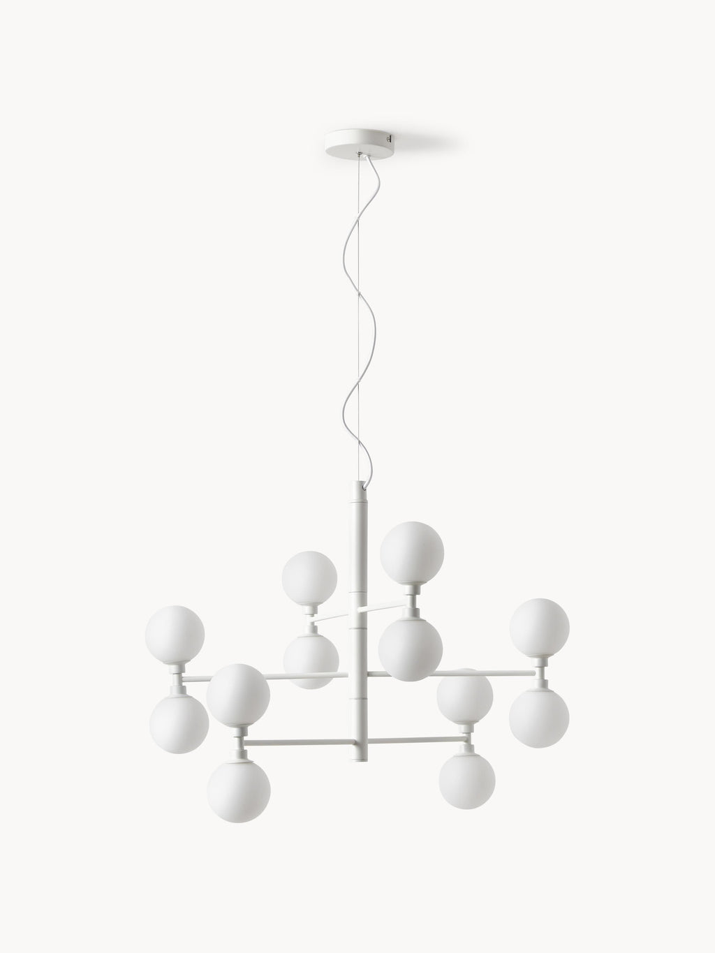 Grande suspension à globes en verre Torin - Blanc