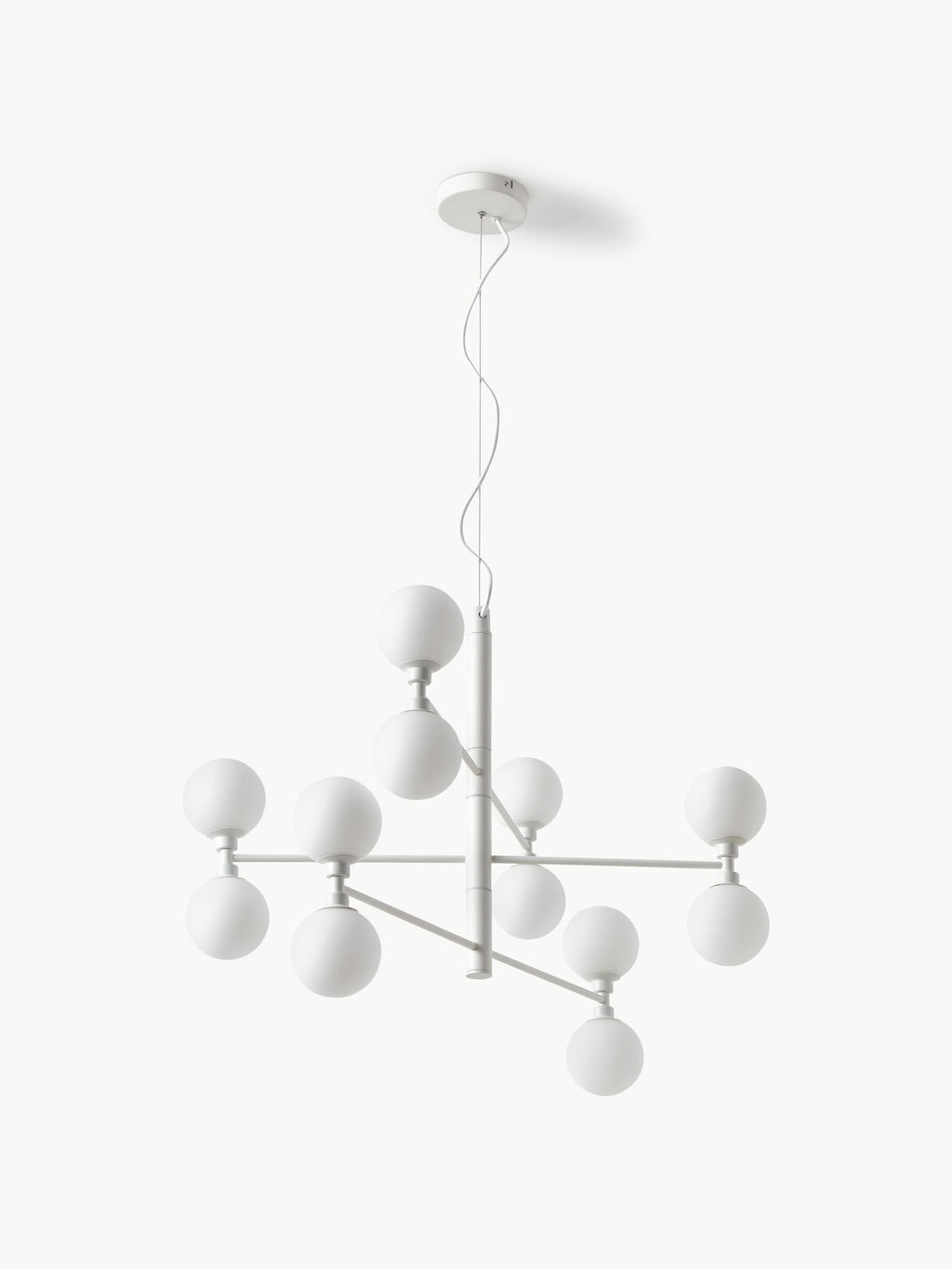 Grande suspension à globes en verre Torin - Blanc