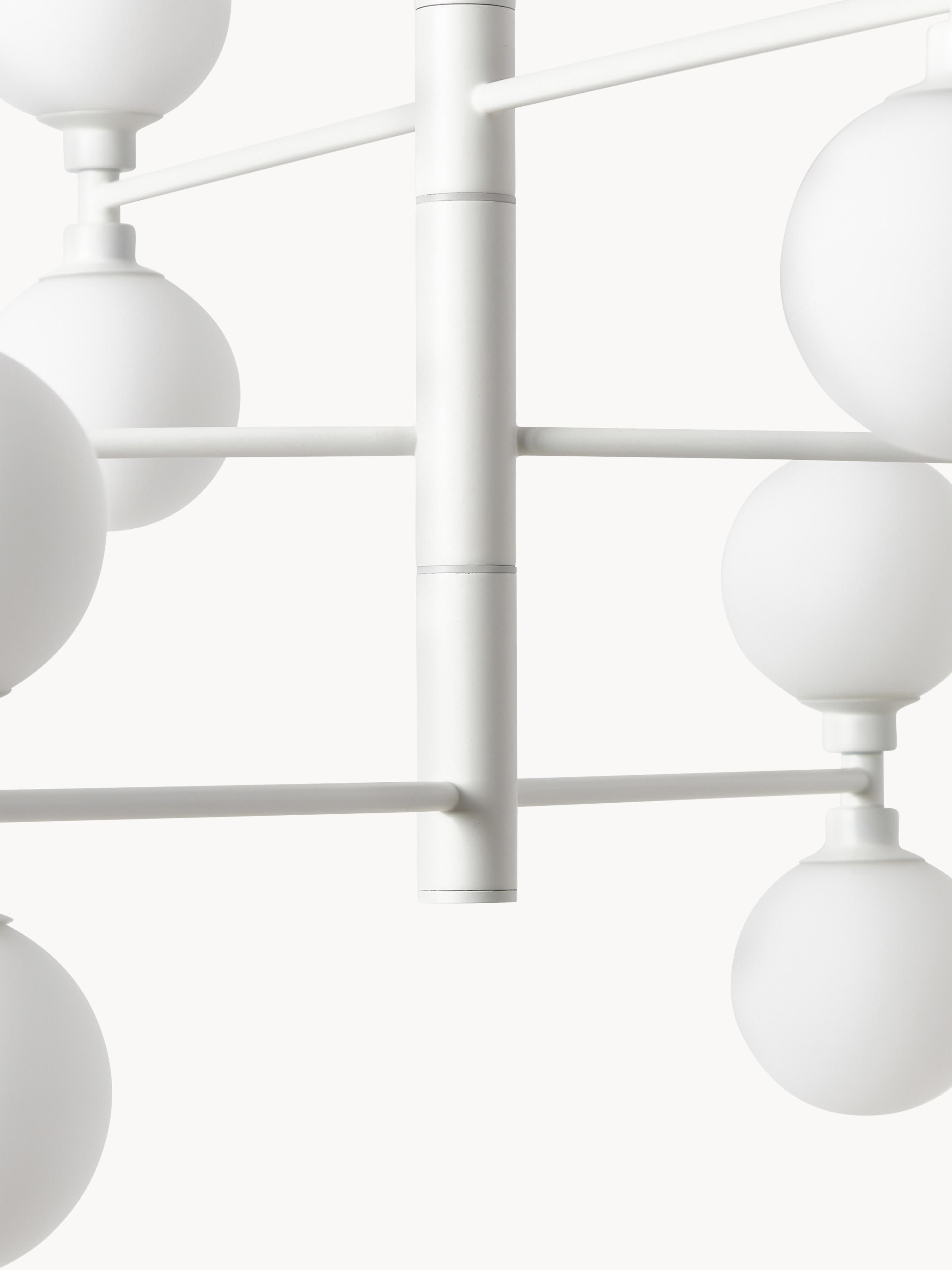 Grande suspension à globes en verre Torin - Blanc