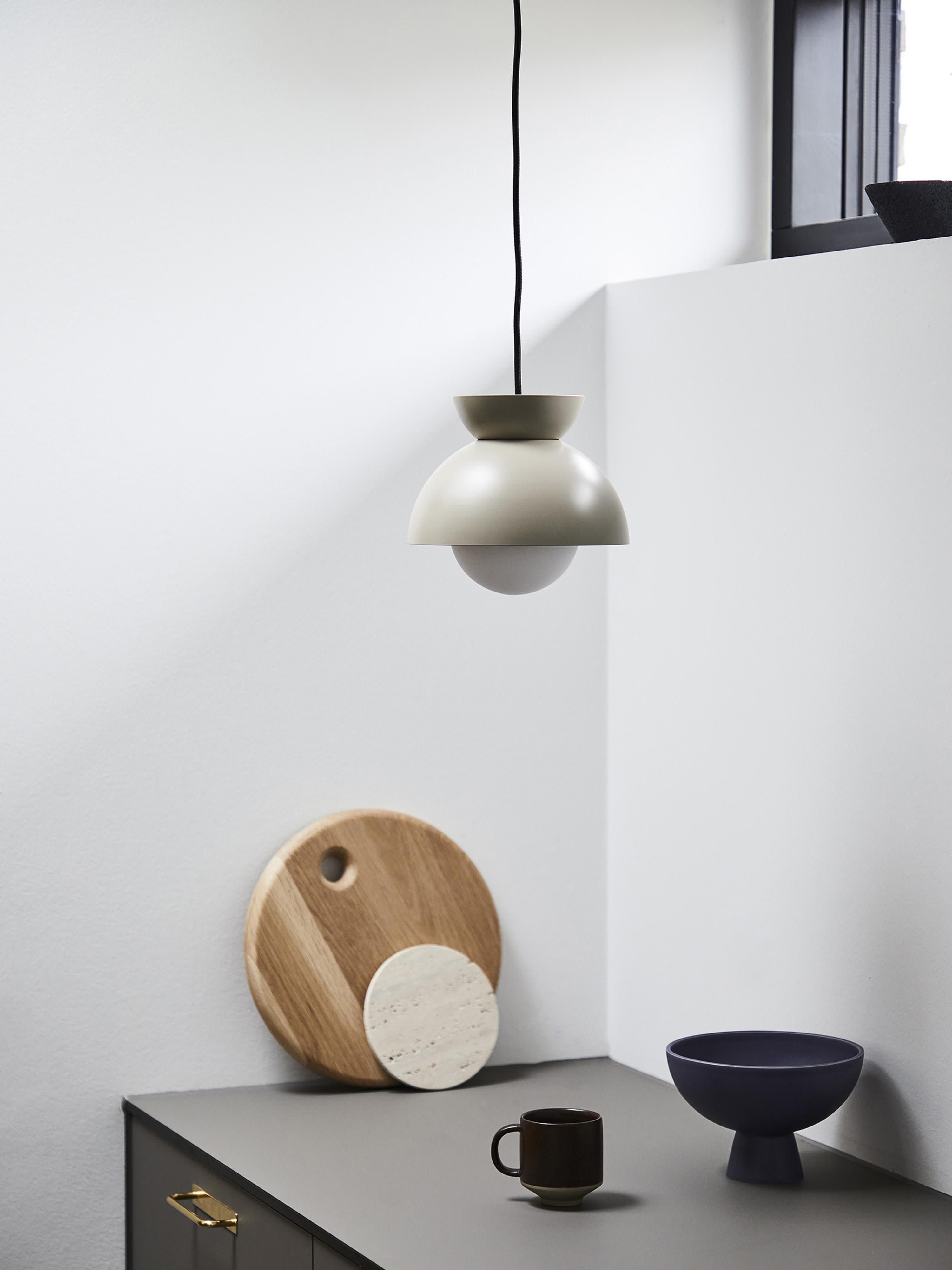 Petite suspension design Grettir - Grège, mat