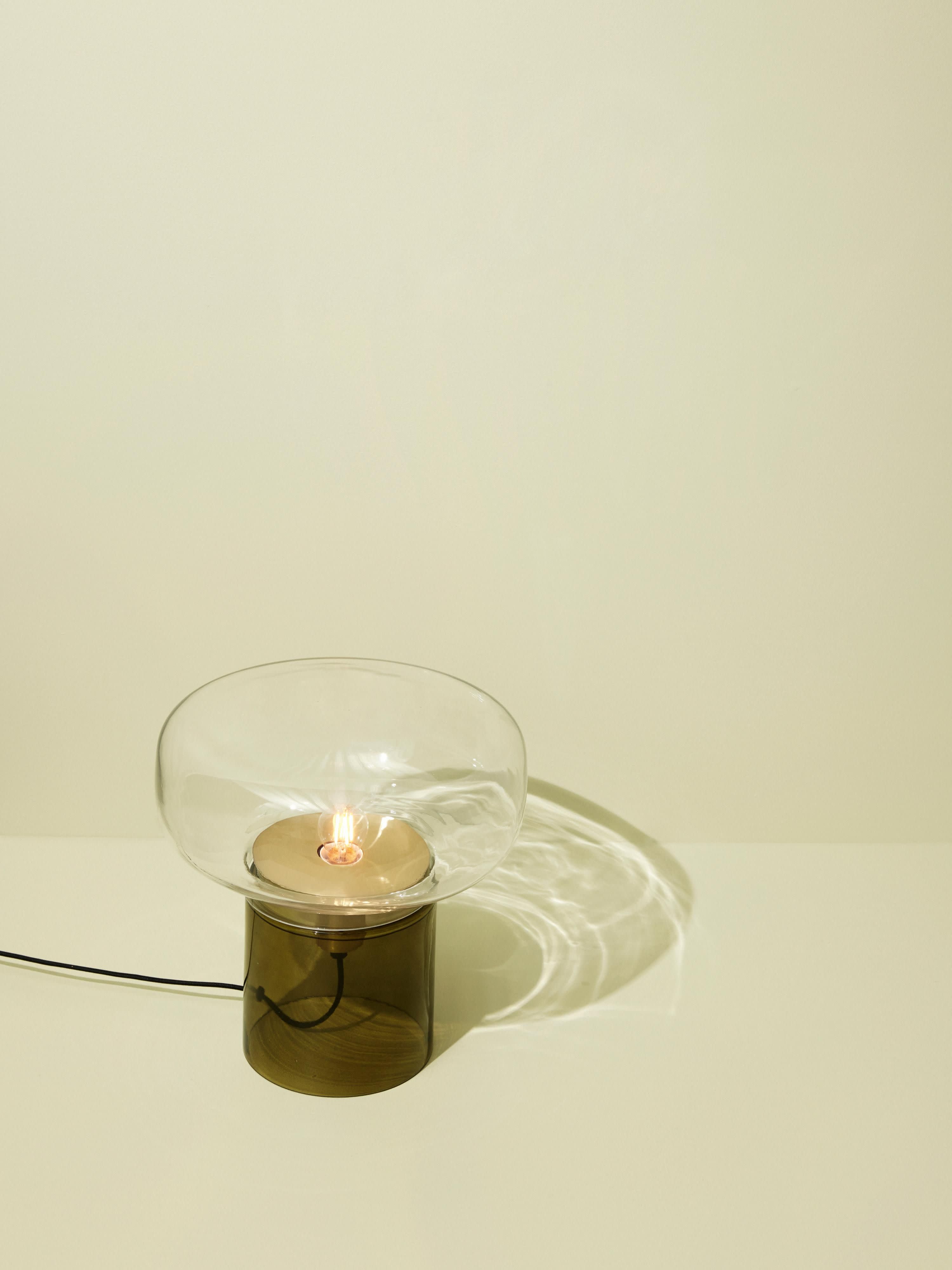 Lampe à poser en verre teinté Vilgot - Vert, transparent