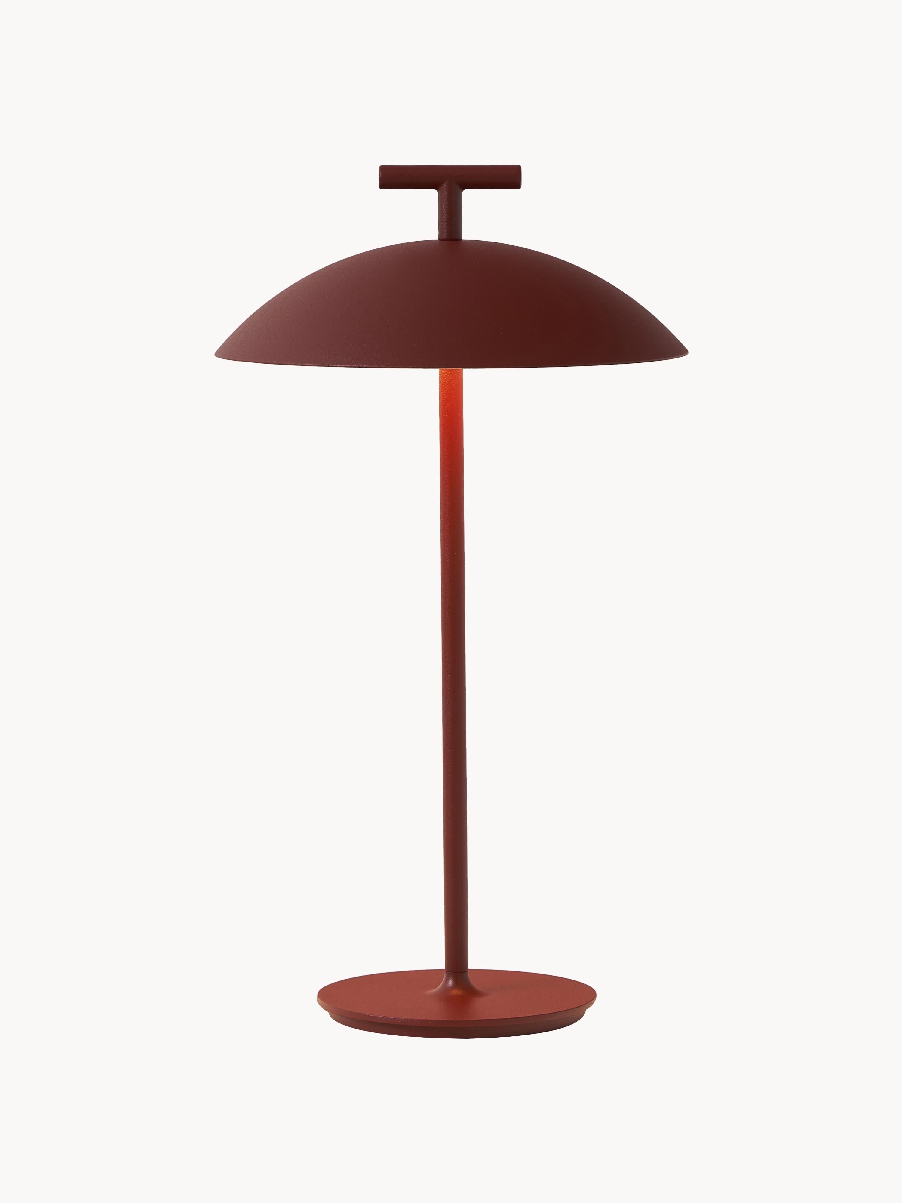 Lampe à poser LED mobile intérieure/extérieure Mini Osmund, intensité ajustable - Rouge rouille