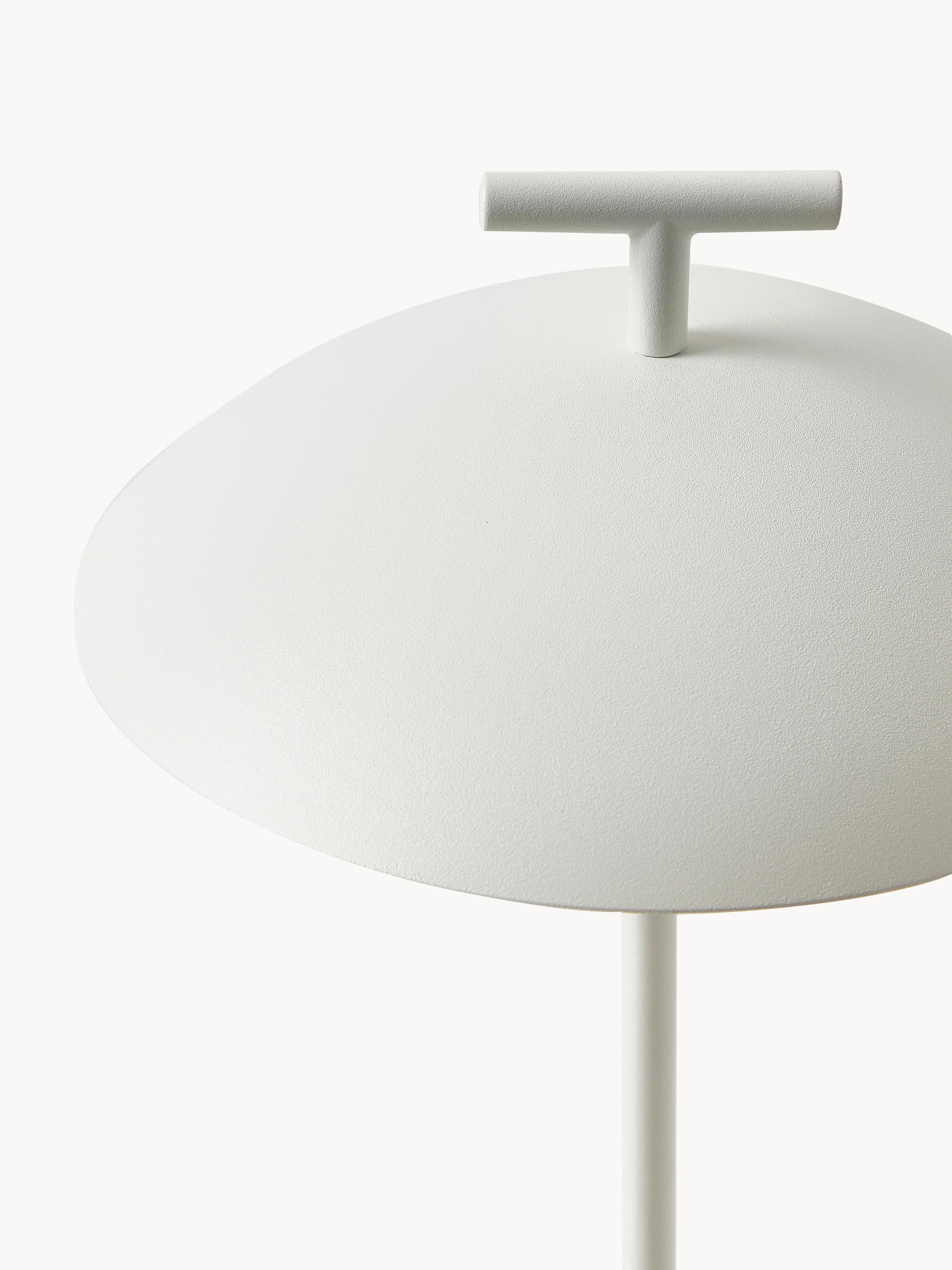 Lampe à poser LED mobile intérieure/extérieure Mini Osmund, intensité ajustable - Blanc