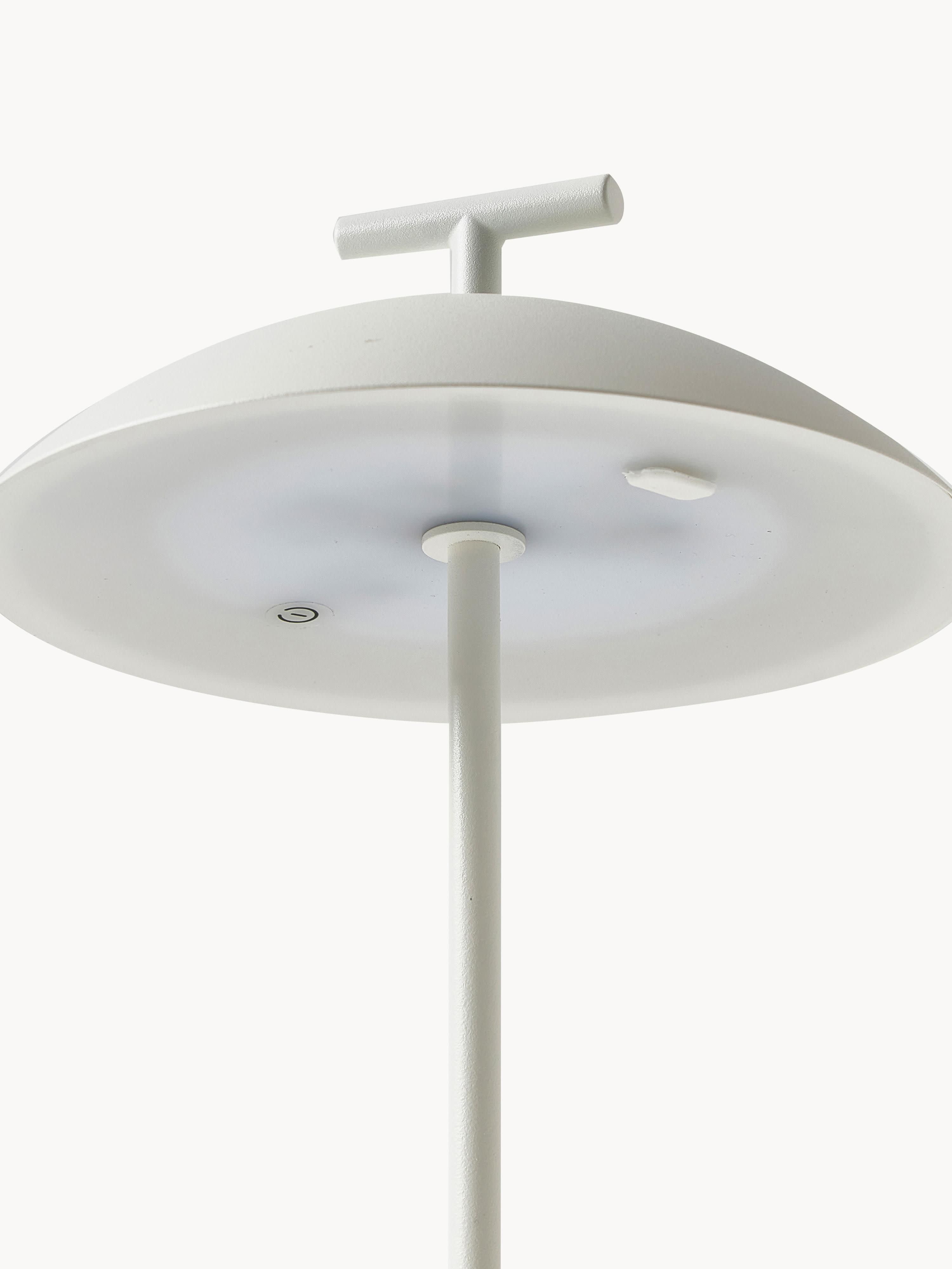 Lampe à poser LED mobile intérieure/extérieure Mini Osmund, intensité ajustable - Blanc