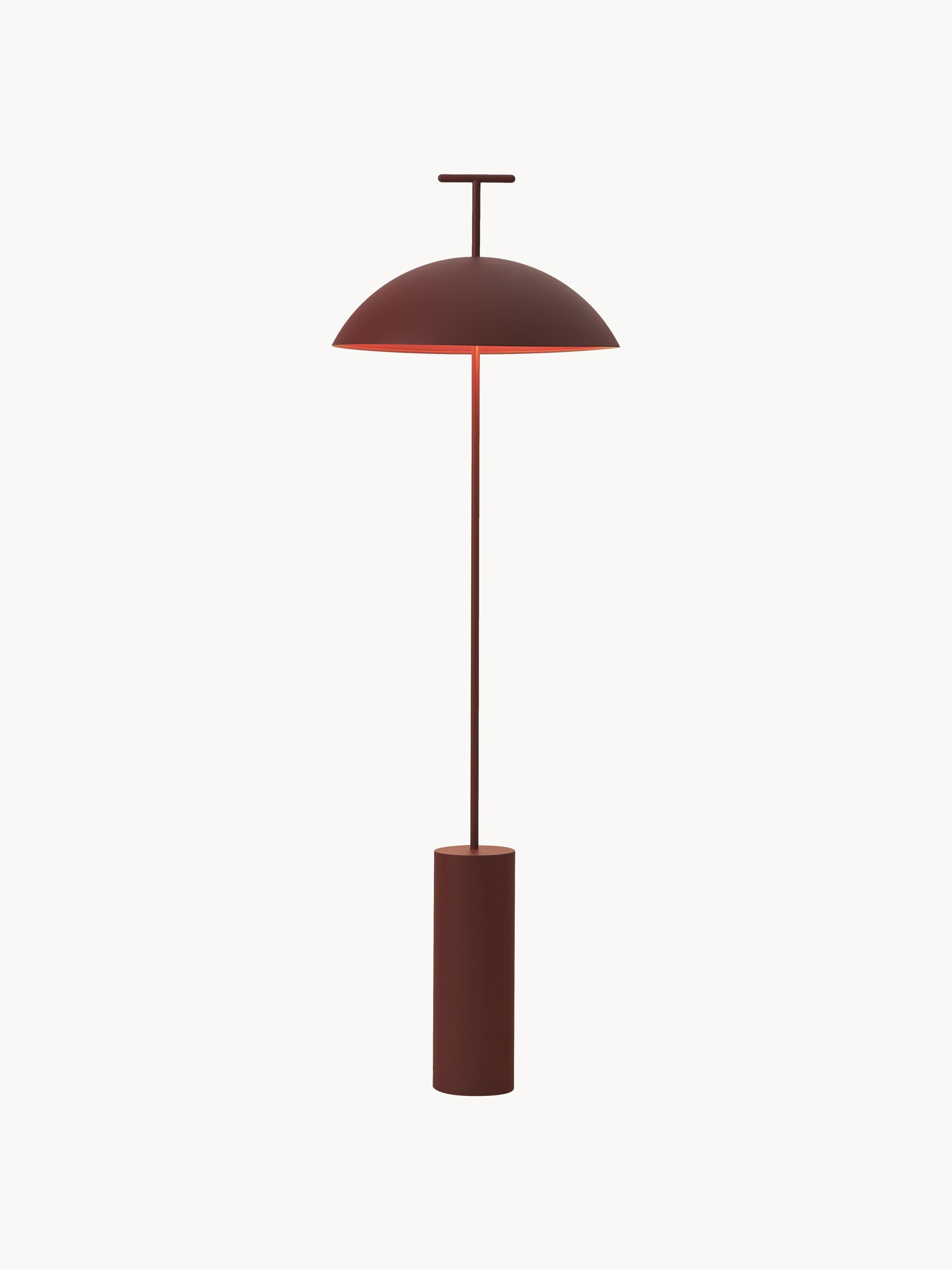 Petit lampadaire LED Osmund, intensité ajustable - Rouge rouille