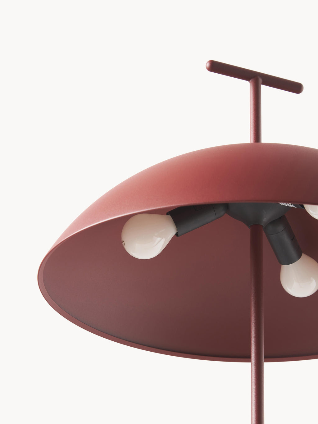 Petit lampadaire LED Osmund, intensité ajustable - Rouge rouille