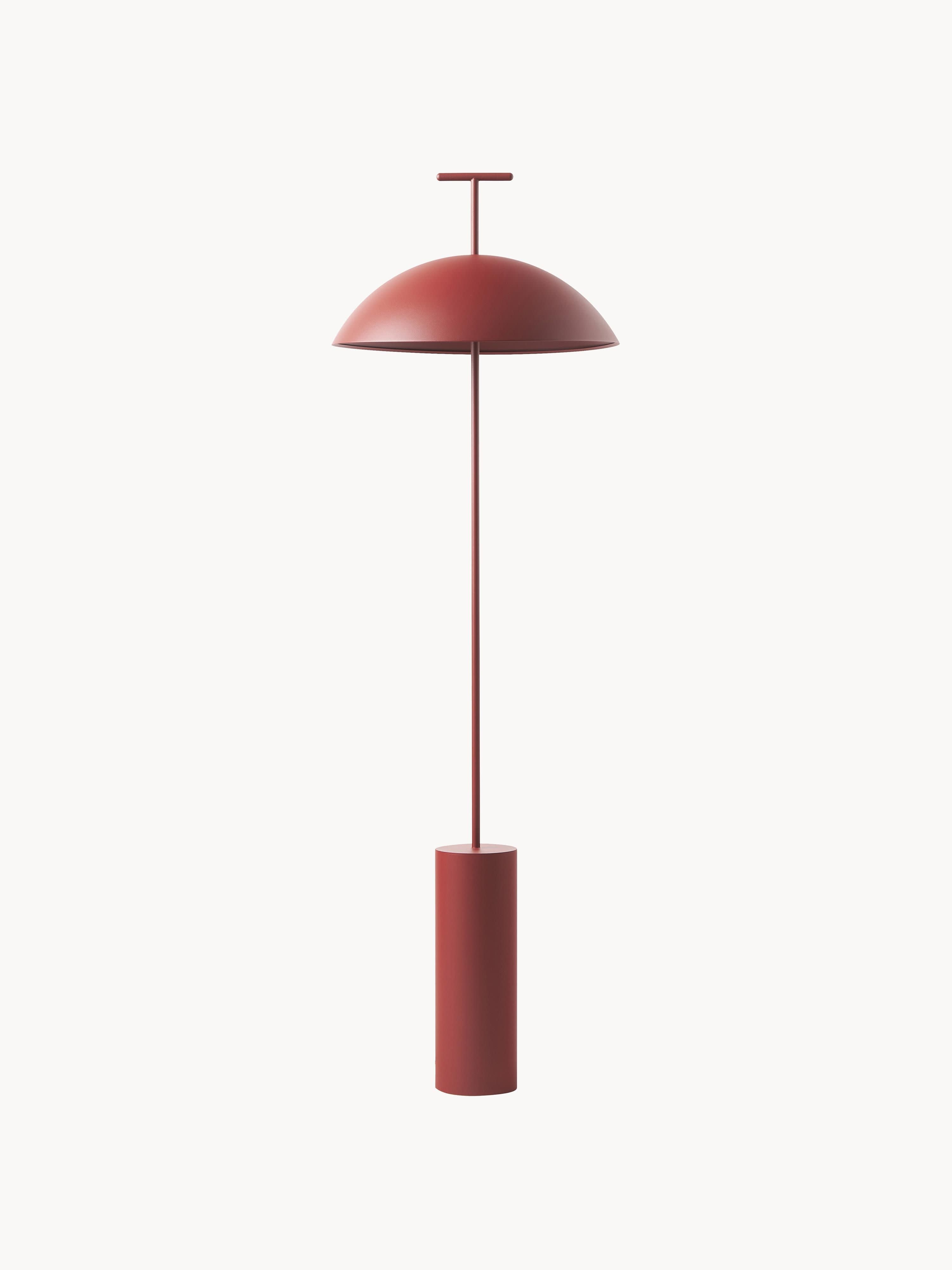 Petit lampadaire LED Osmund, intensité ajustable - Rouge rouille