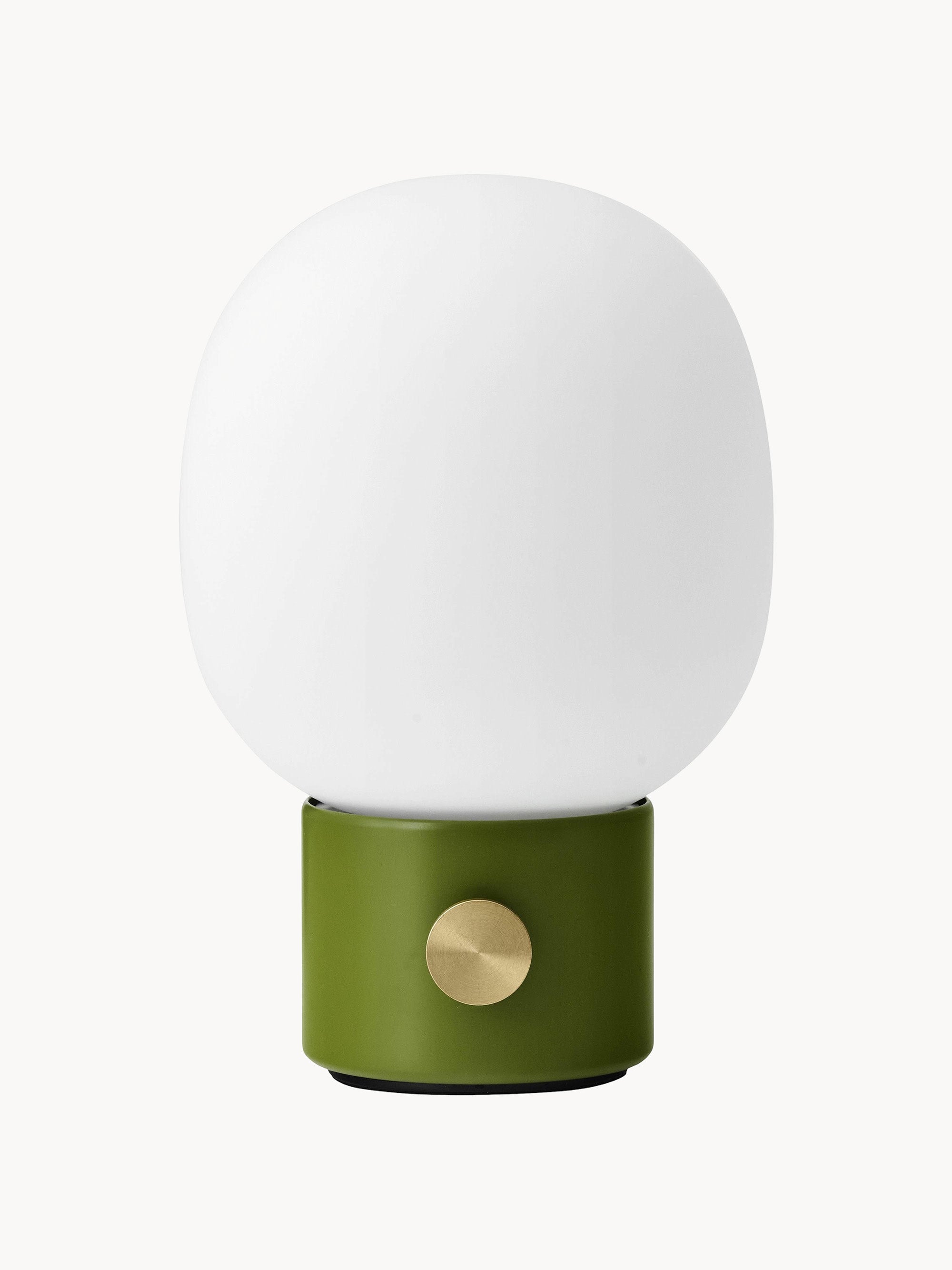 Lampe à poser avec port Hamish, intensité ajustable - Blanc, vert