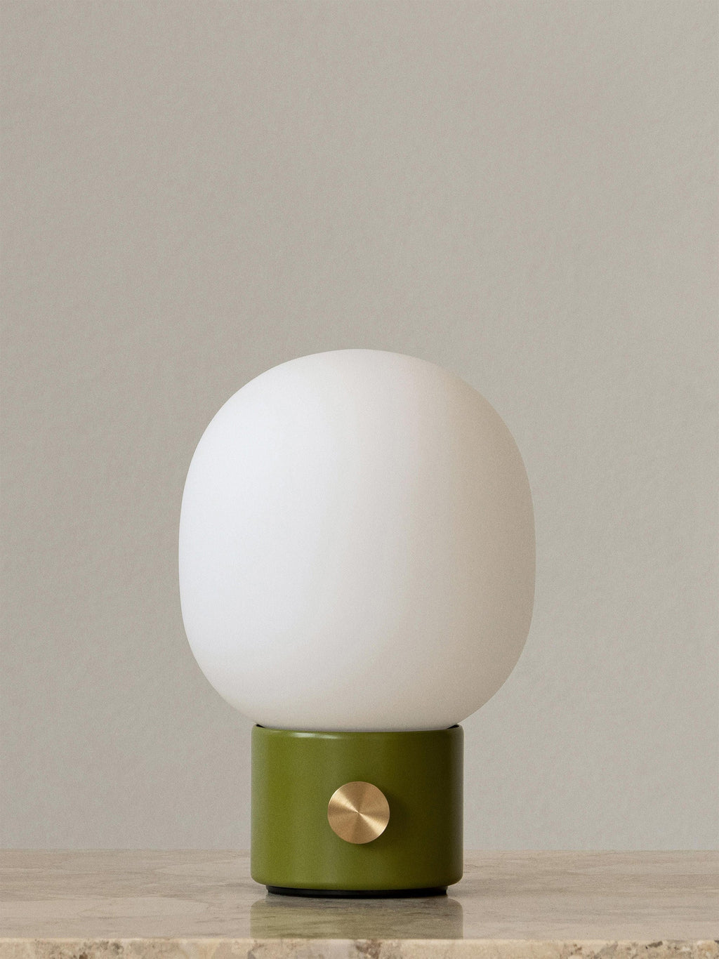 Lampe à poser avec port Hamish, intensité ajustable - Blanc, vert