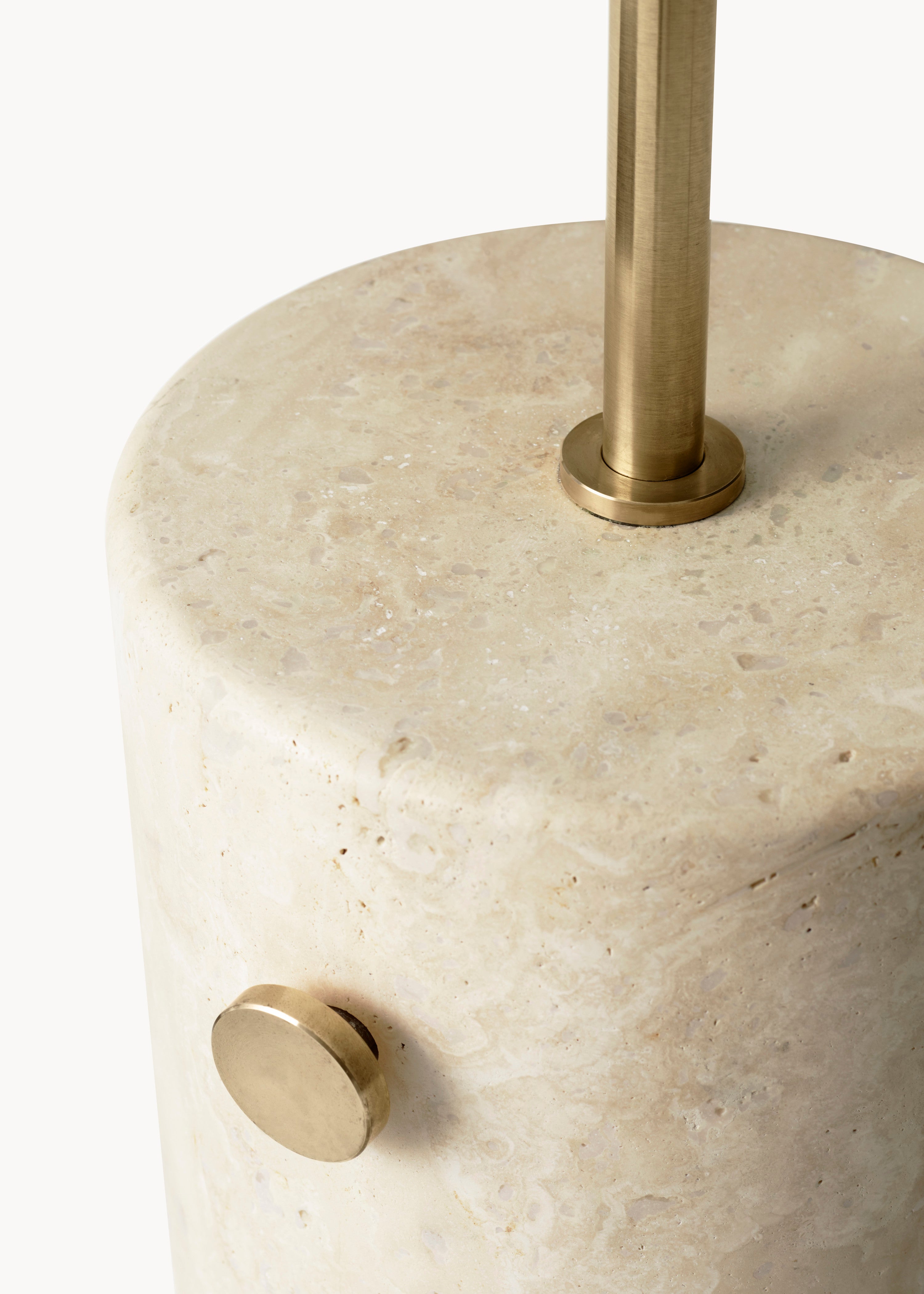 Lampadaire Hamish - Beige clair, laiton