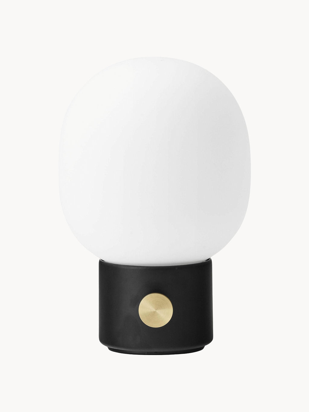 Lampe à poser avec port Hamish, intensité ajustable - Blanc, noir