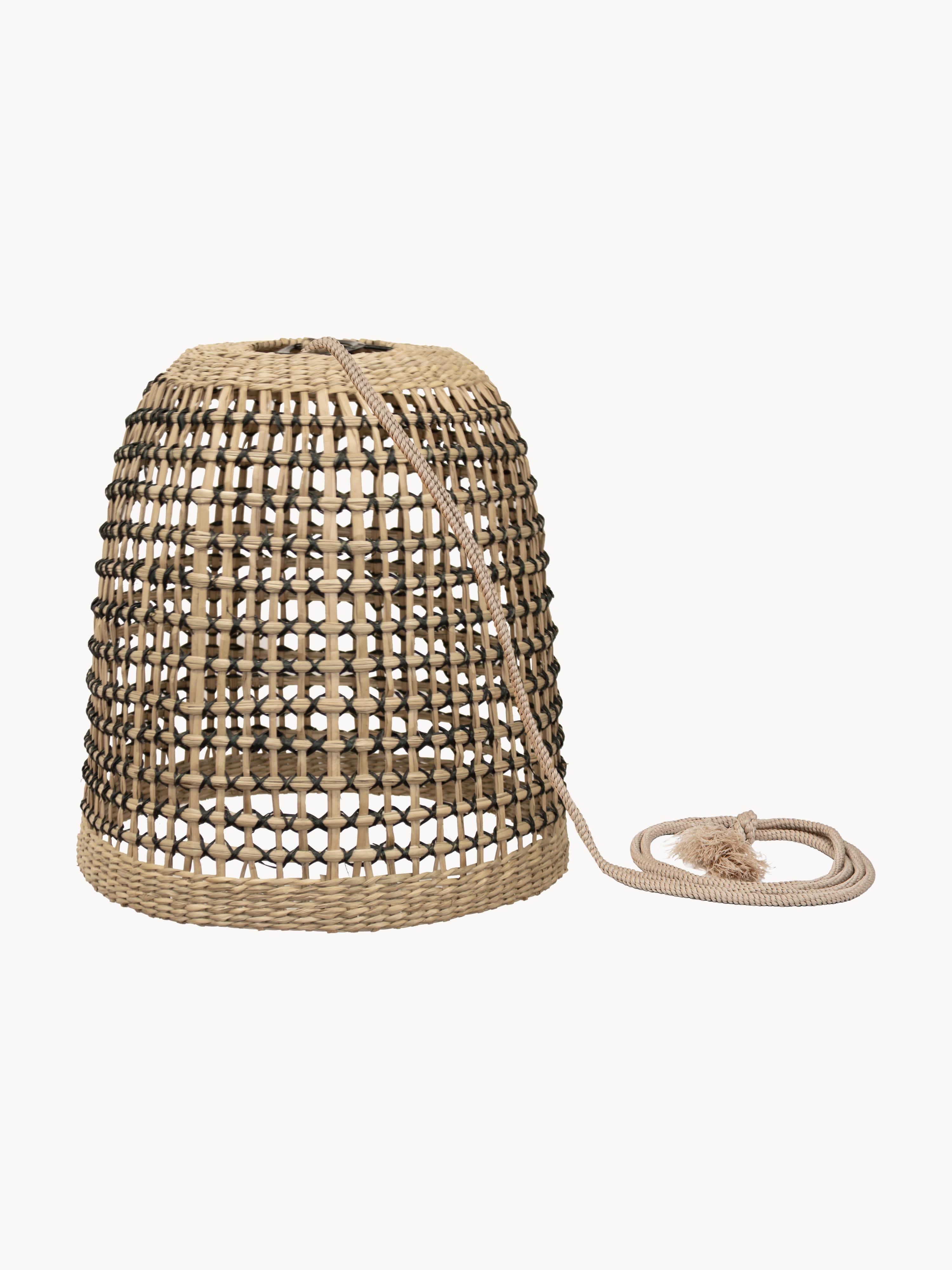 Suspension LED artisanale Rael, intensité ajustable - Brun