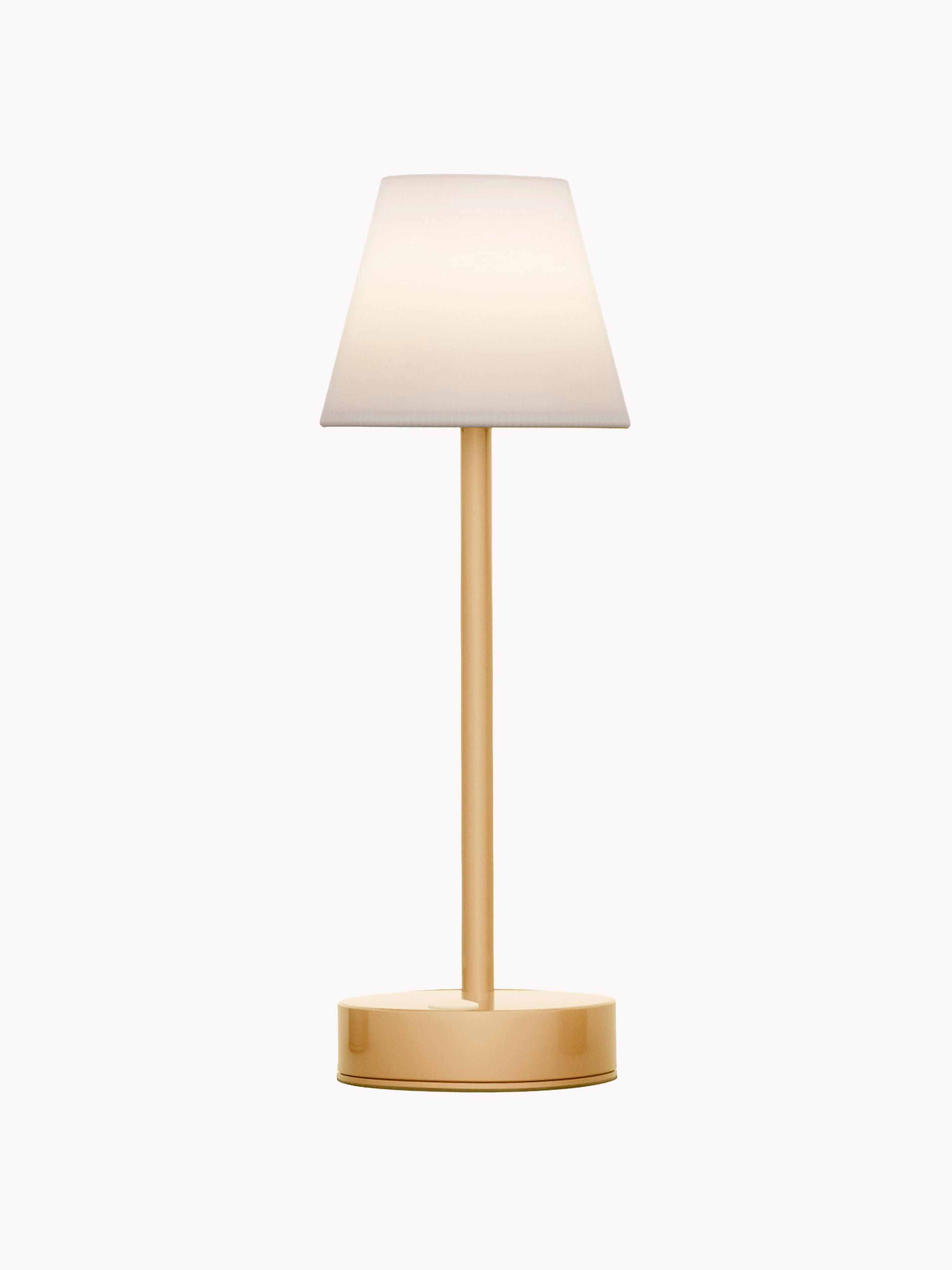 Lampe d'extérieur LED mobile avec fonction tactile Brodde, intensité ajustable - Blanc, doré
