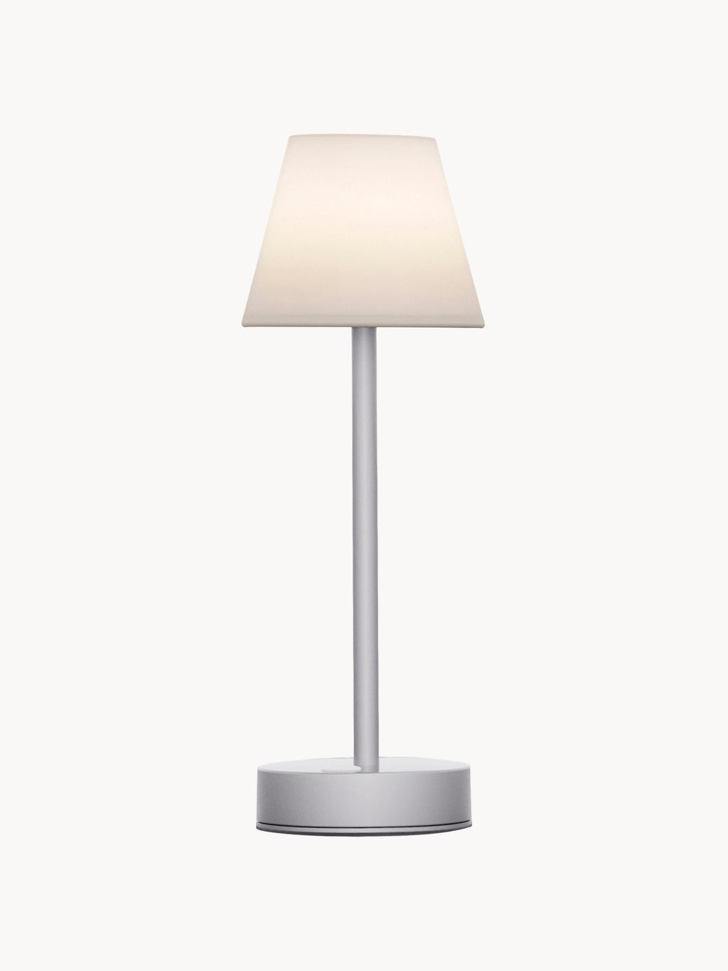 Lampe d'extérieur LED mobile avec fonction tactile Brodde, intensité ajustable - Blanc, argenté