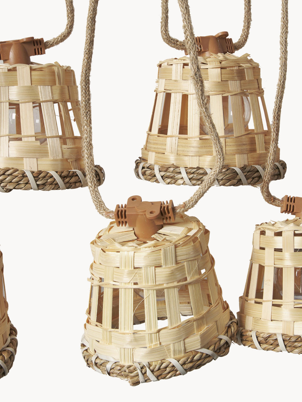 Guirlande lumineuse LED artisanale Corfitz, 800 cm - Tons bruns, beige clair