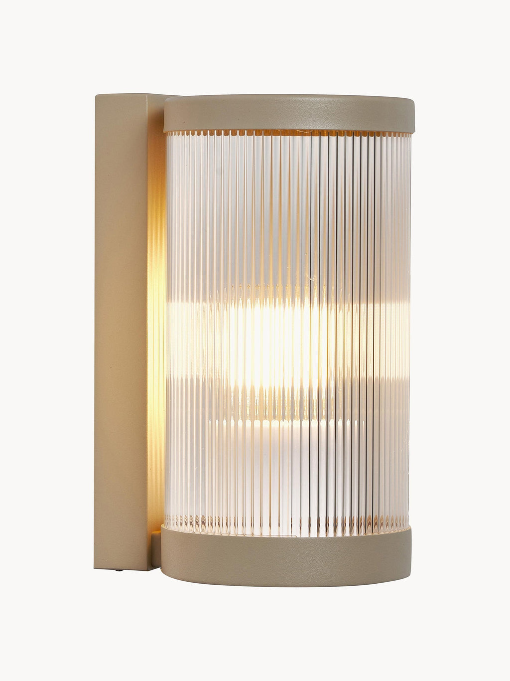 Applique murale d'extérieur Reino - Corps de lampe : beige
Abat-jour : transparent