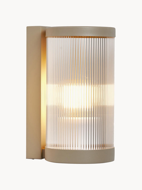 Applique murale d'extérieur Reino - Corps de lampe : beige
Abat-jour : transparent