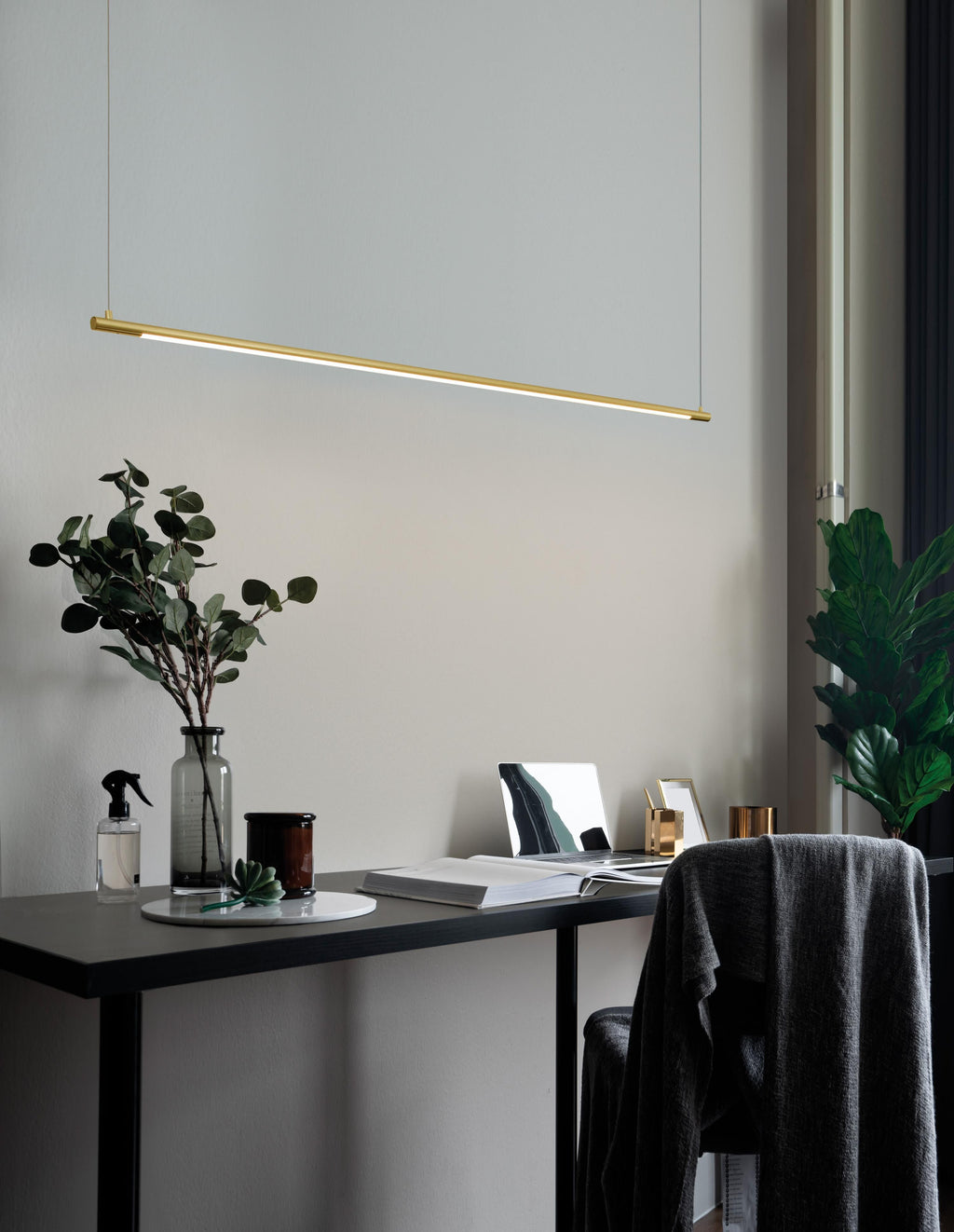 Grande suspension LED Jenni - Doré