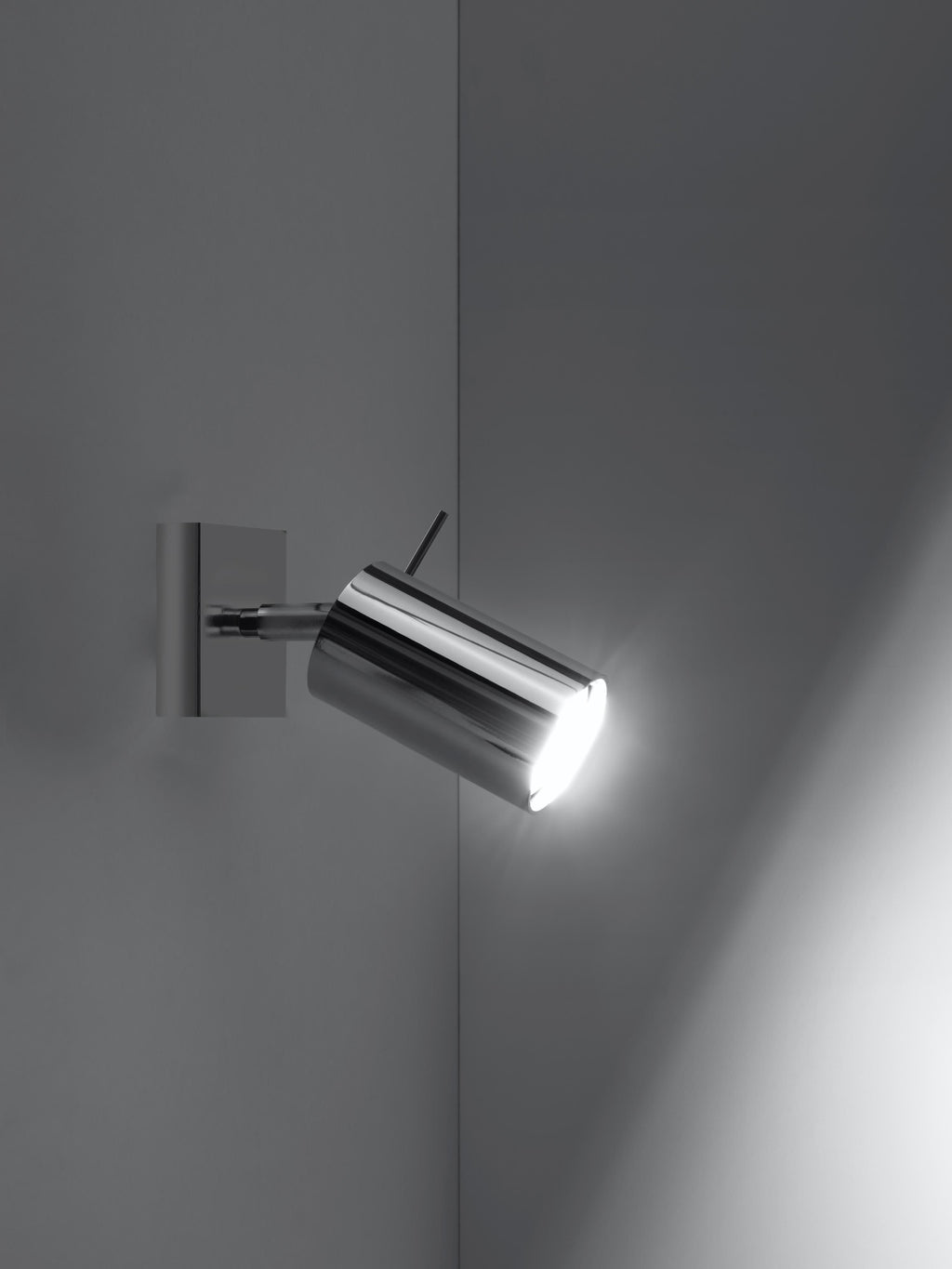 Spot orietable mur et plafond chrome Lykke - Argenté