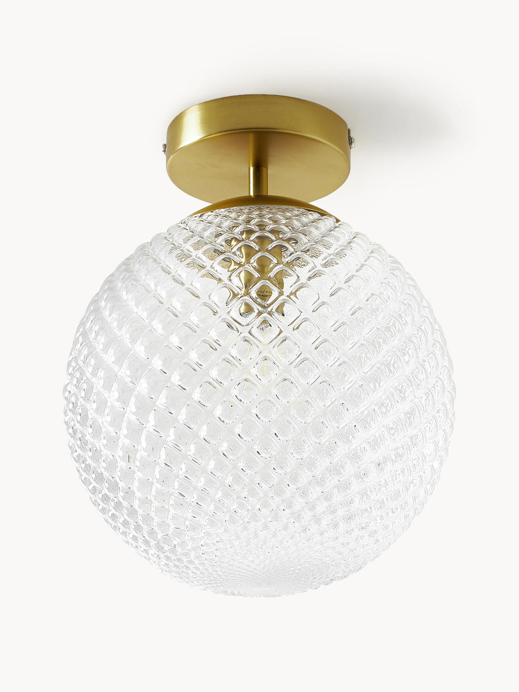 Petit plafonnier boule Lael - Transparent, doré