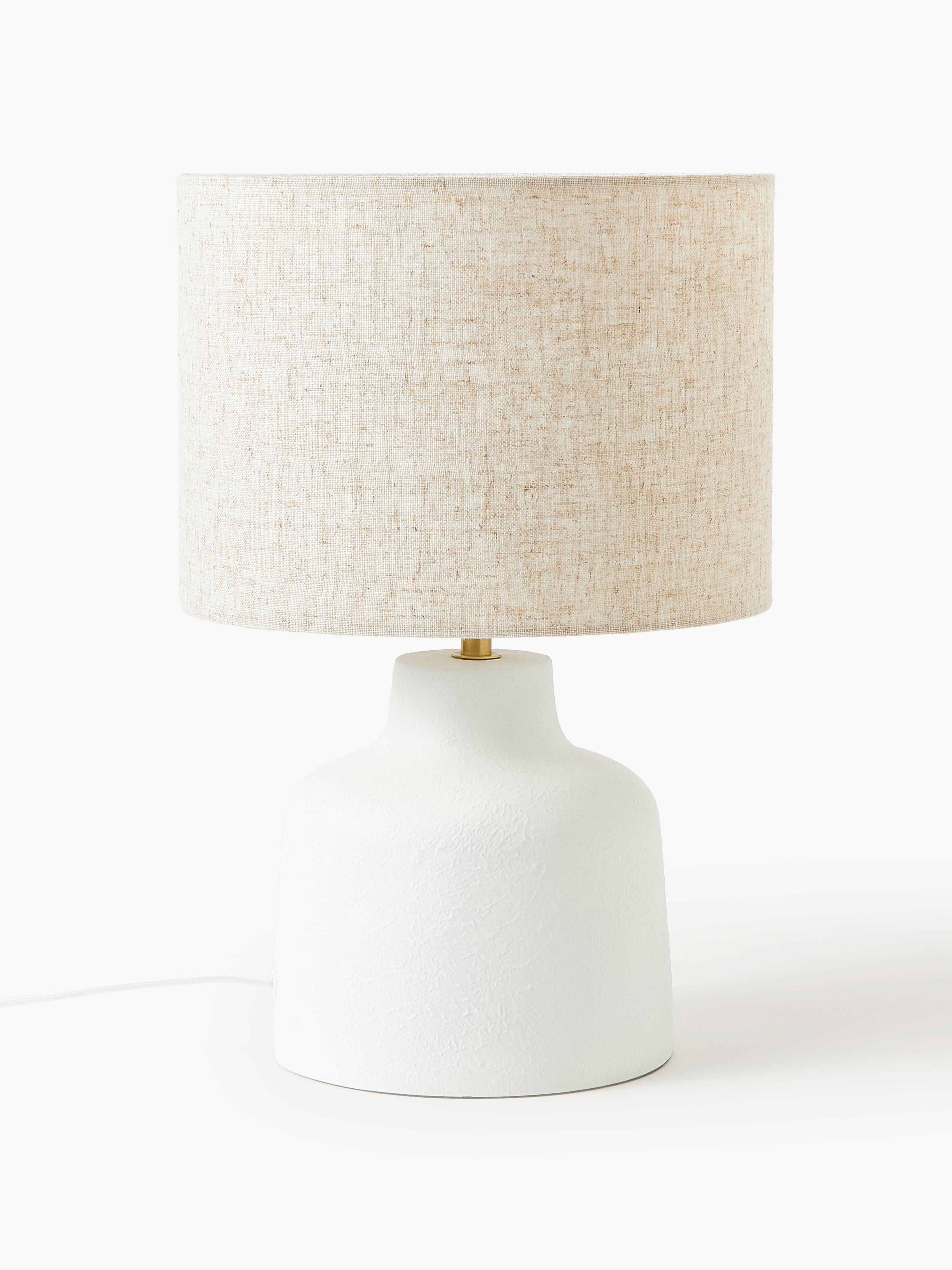 Lampe à poser avec socle en béton Forest - Blanc crème, beige