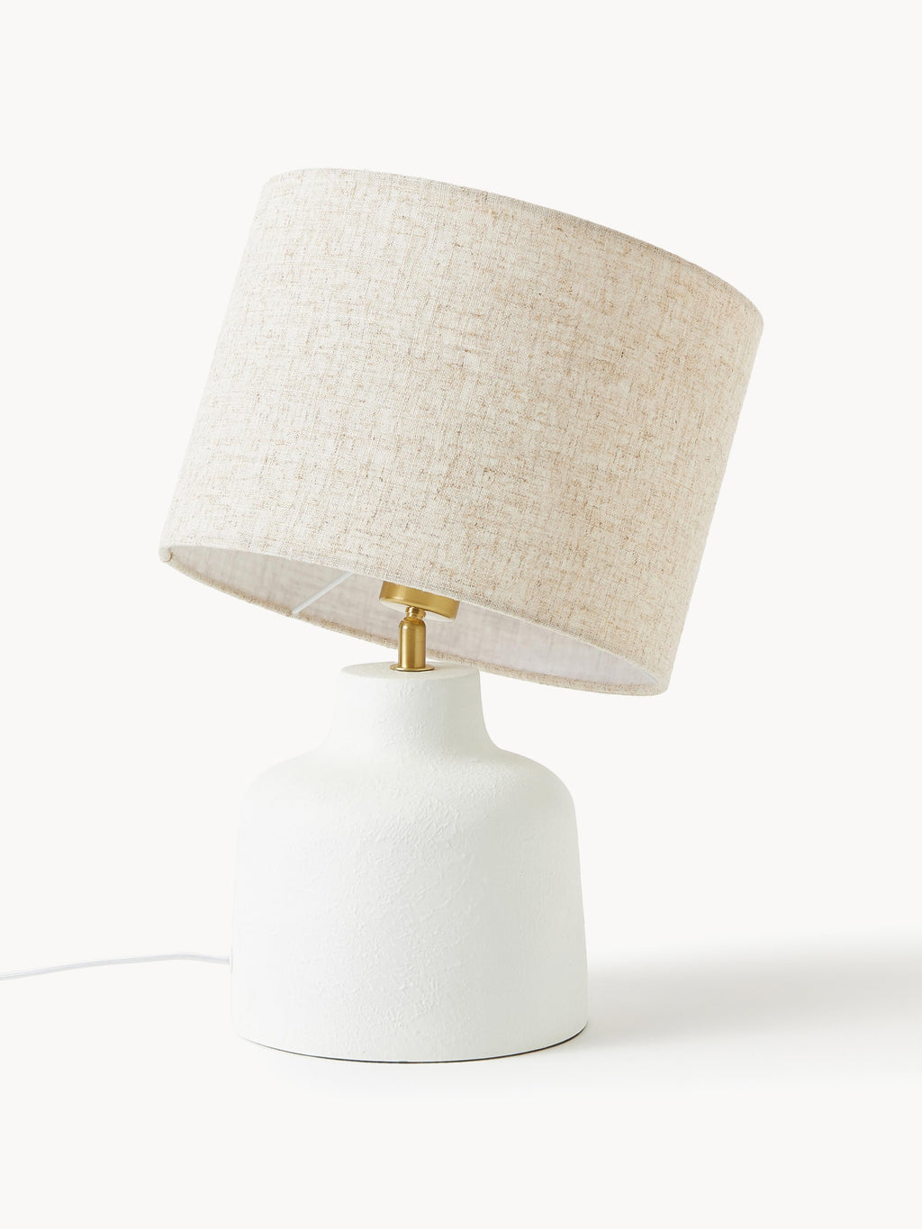 Lampe à poser avec socle en béton Forest - Blanc crème, beige
