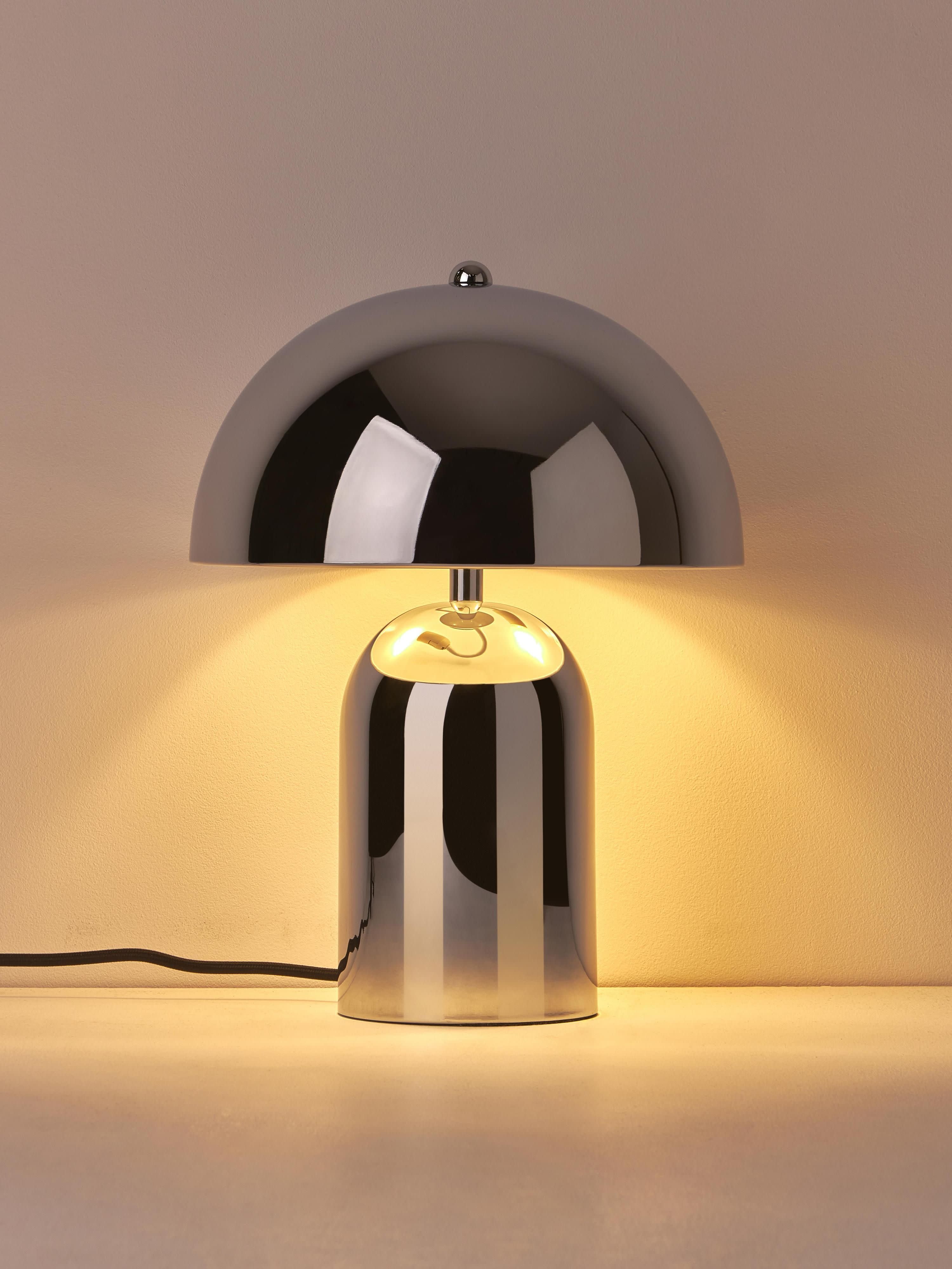 Lampe à poser rétro Elmo - Argenté, haute brillance