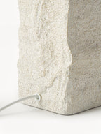 Grande lampe à poser avec pied en béton Dadi - Beige clair