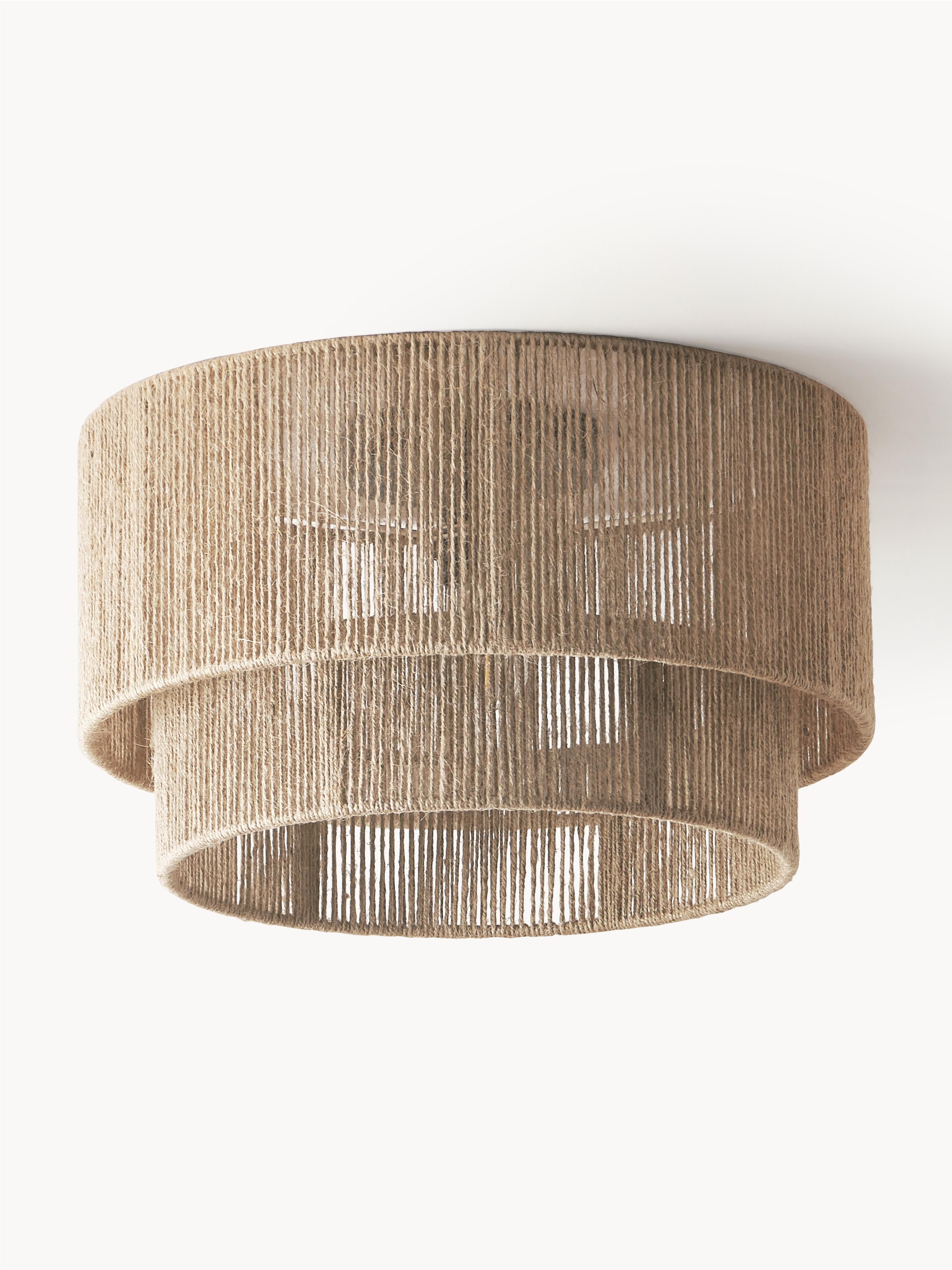 Plafonnier en jute James - Brun clair