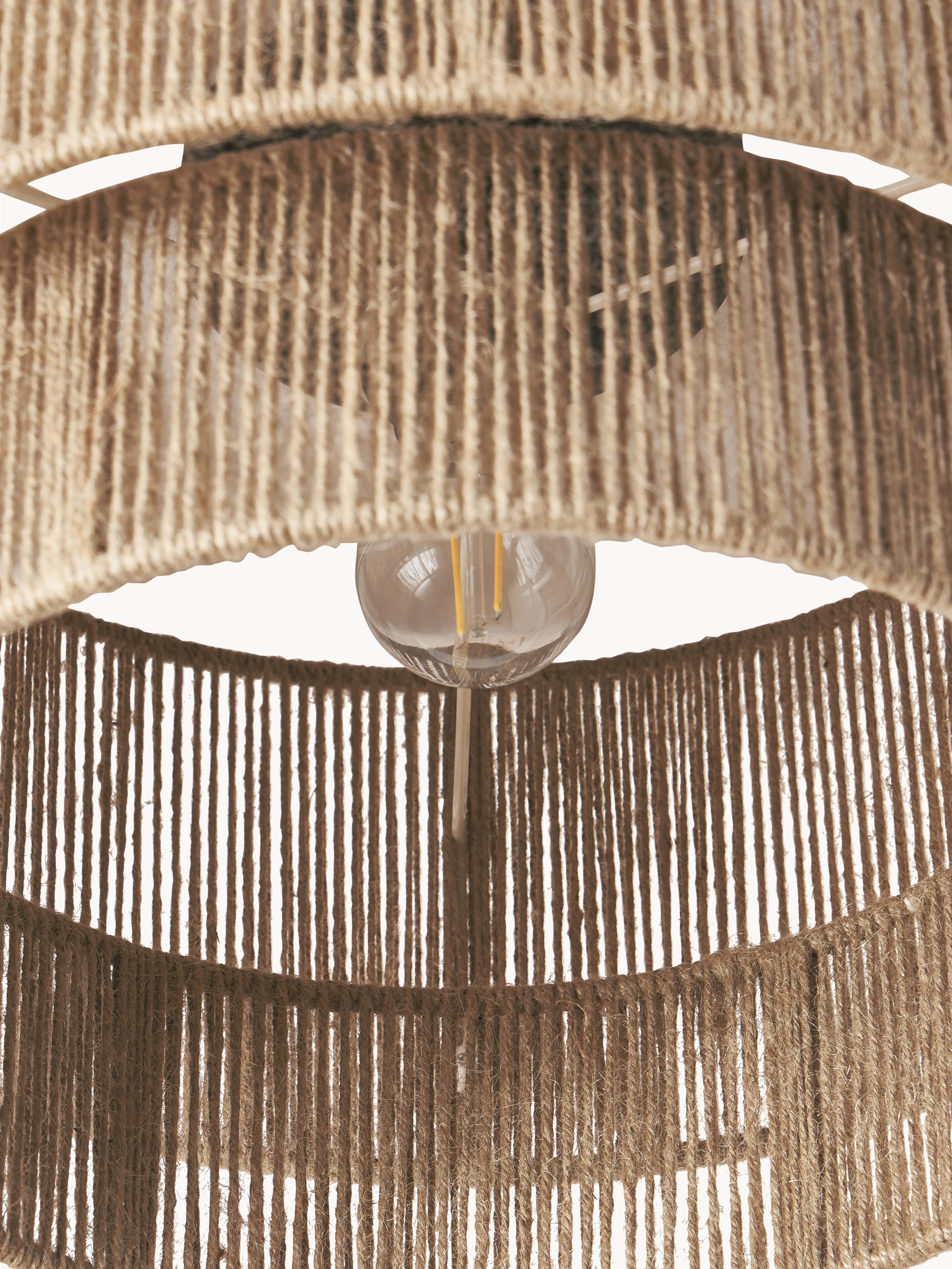 Plafonnier en jute James - Brun clair