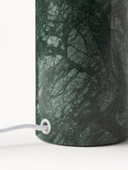 Lampe à poser avec pied en marbre Baldvin - Beige, vert foncé, marbré