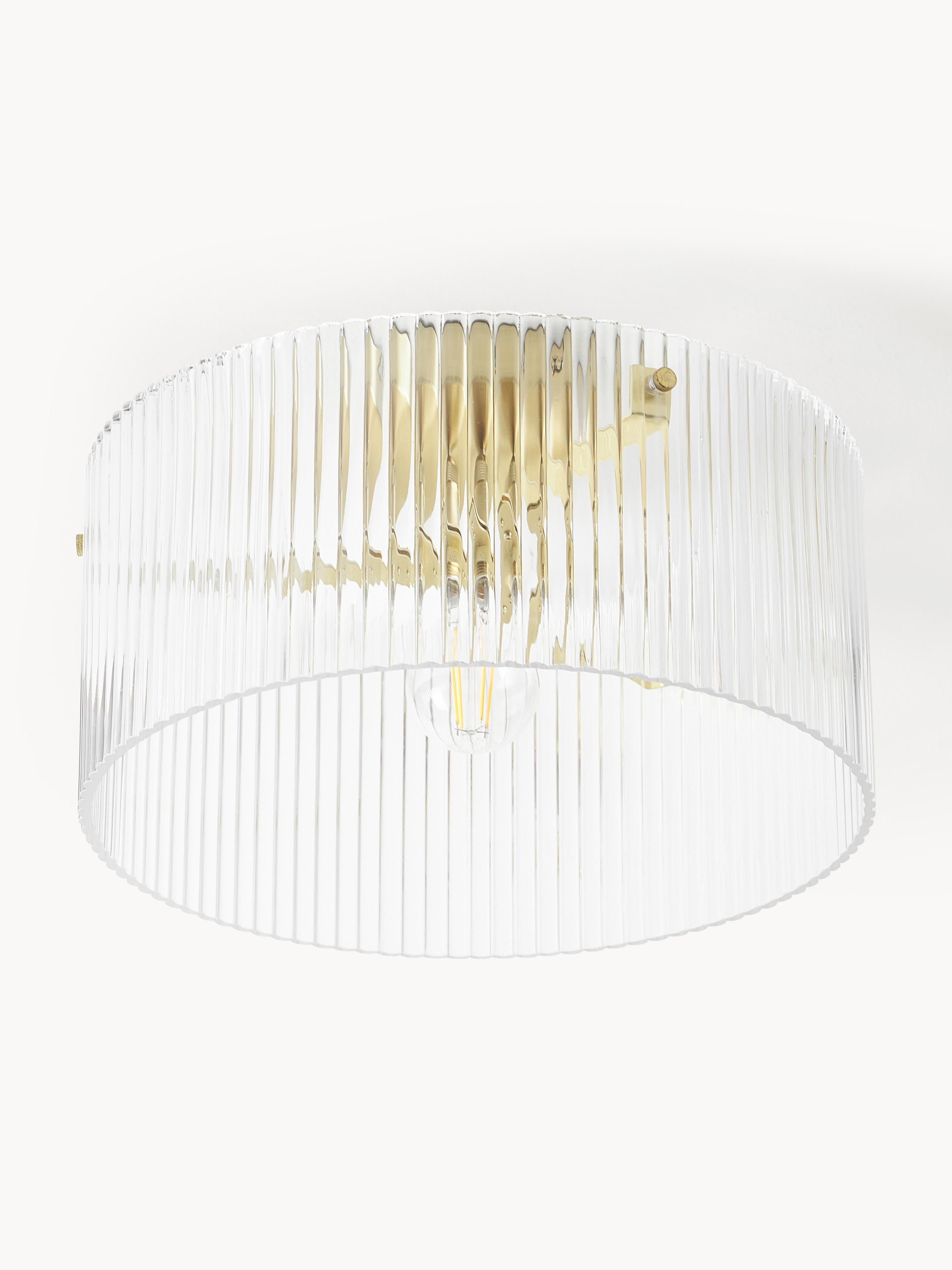 Plafonnier en verre Arnlaug - Doré, transparent