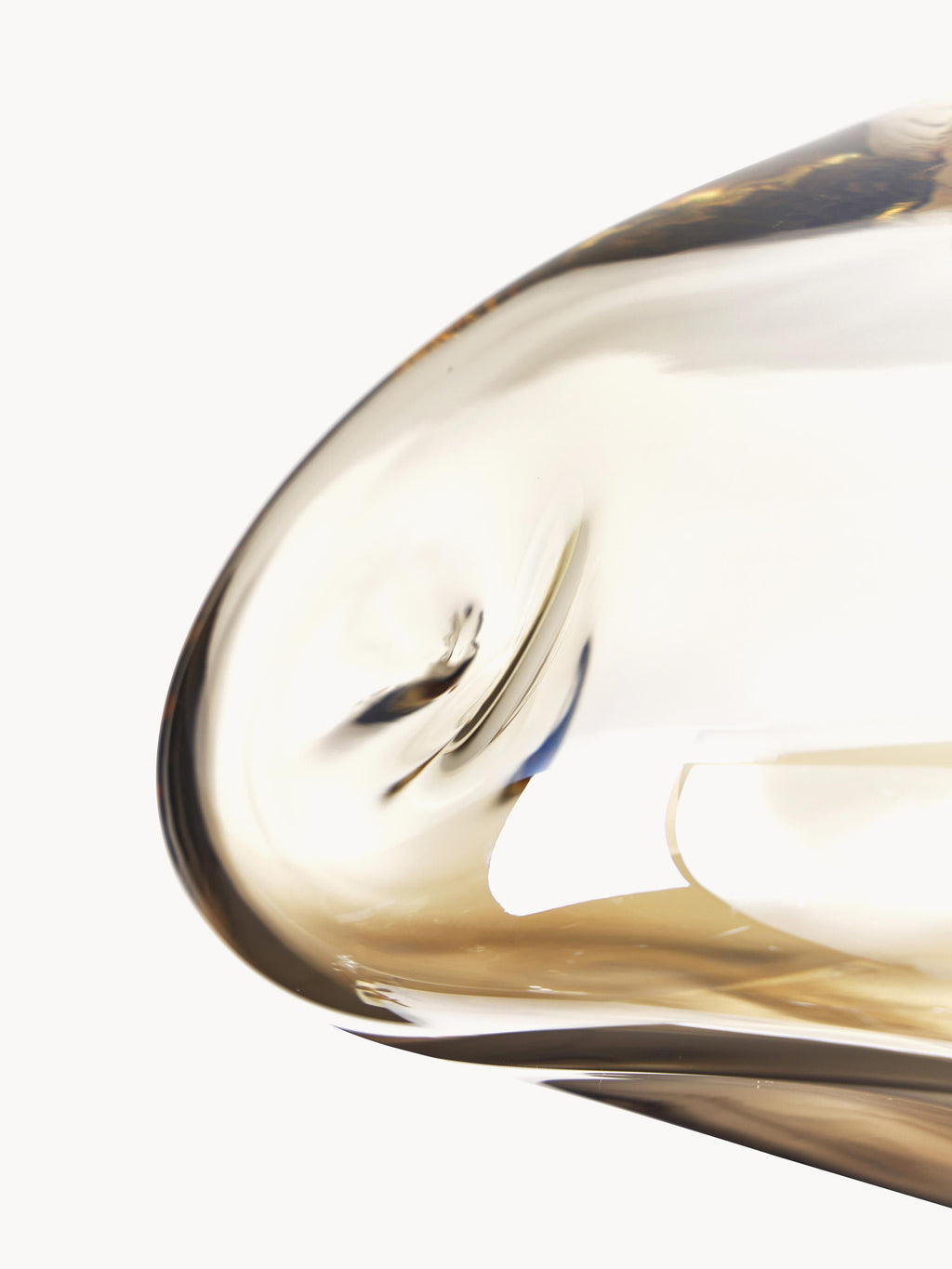 Plafonnier en verre Kol - Beige, doré