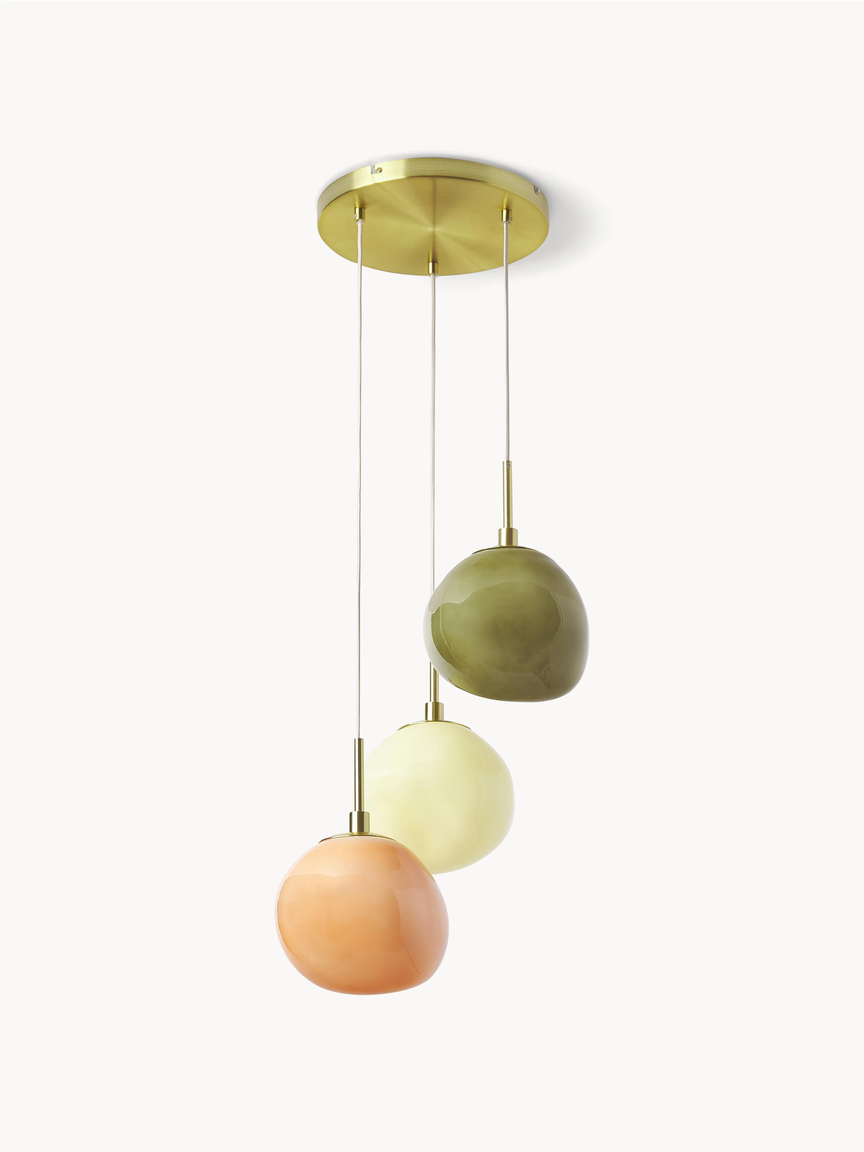 Suspension grappe en verre opalescent Noir - Multicolore