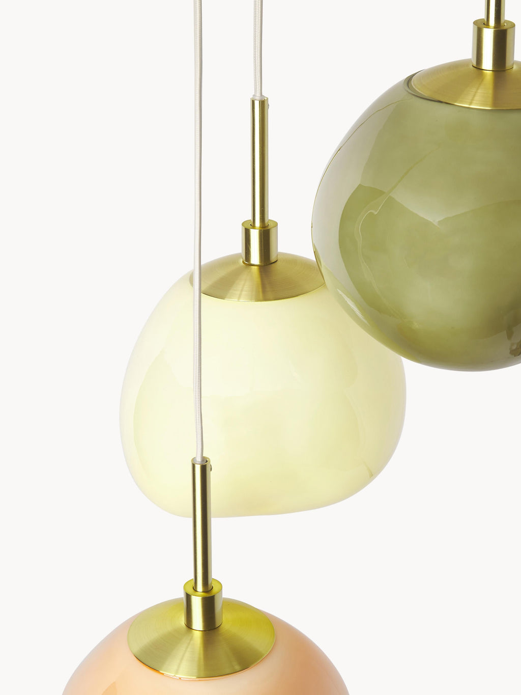 Suspension grappe en verre opalescent Noir - Multicolore