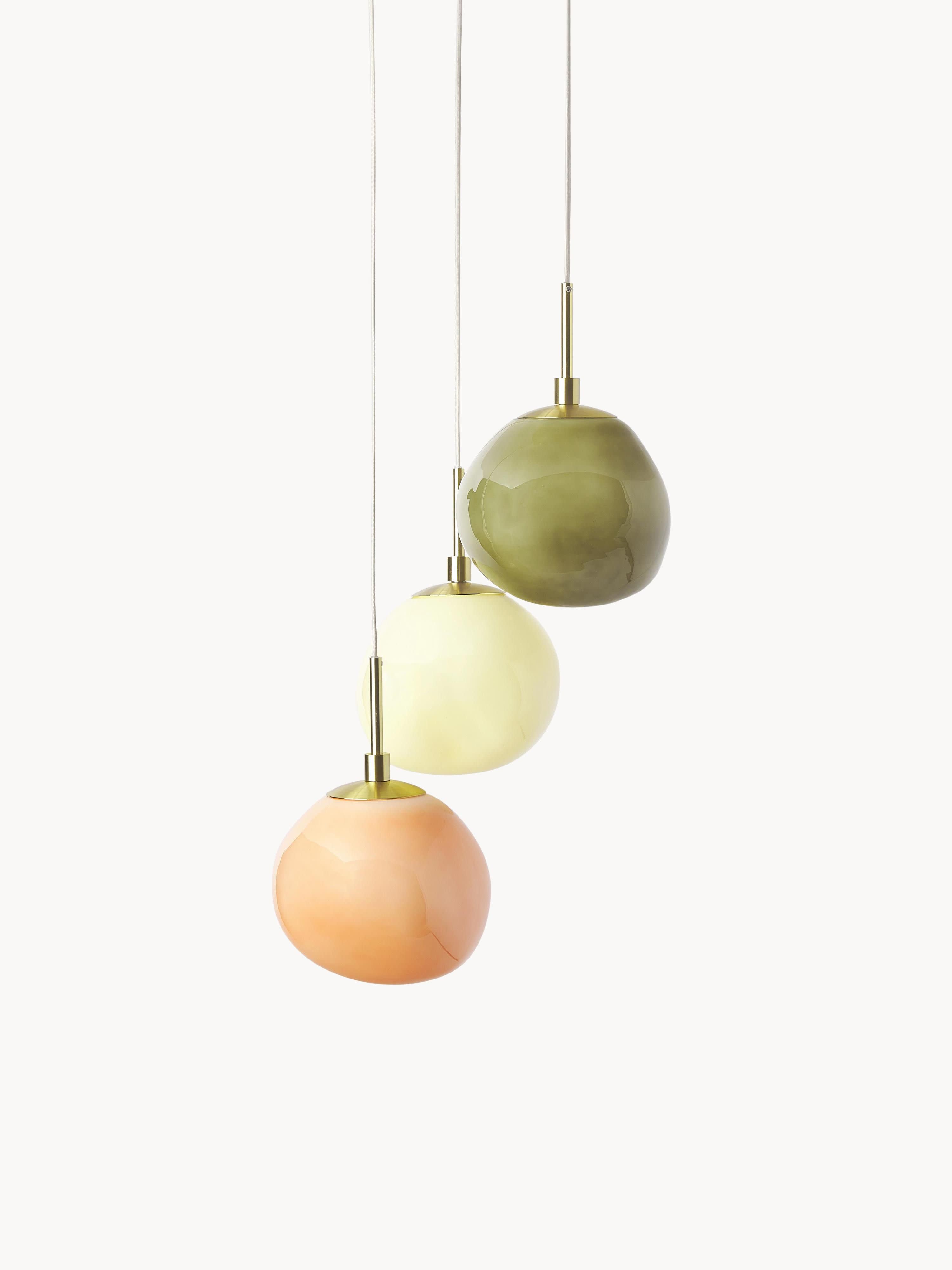 Suspension grappe en verre opalescent Noir - Multicolore