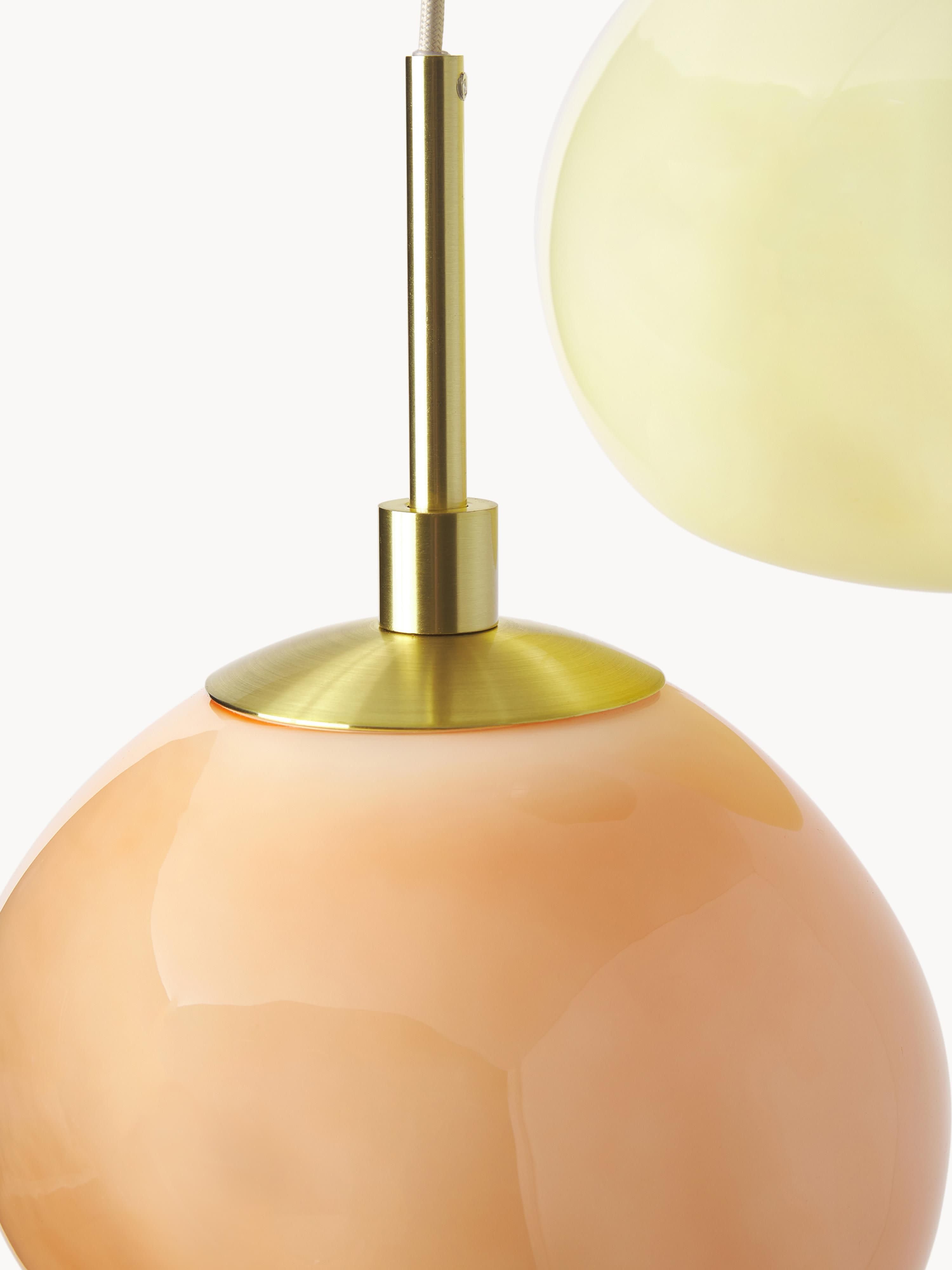 Suspension grappe en verre opalescent Noir - Multicolore