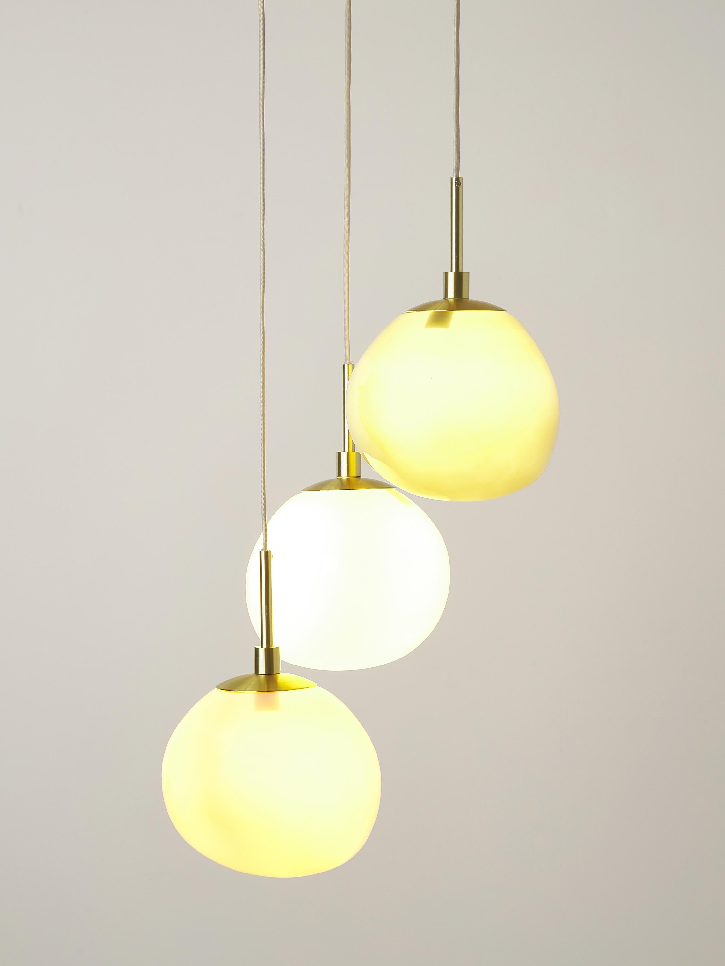 Suspension grappe en verre opalescent Noir - Multicolore