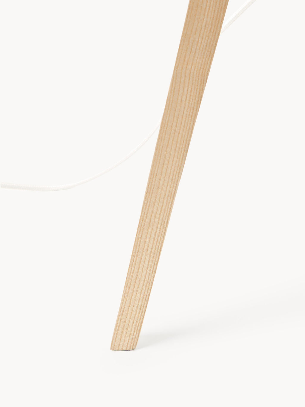 Lampadaire trépied scandi en bois massif Garth - Beige clair, brun clair