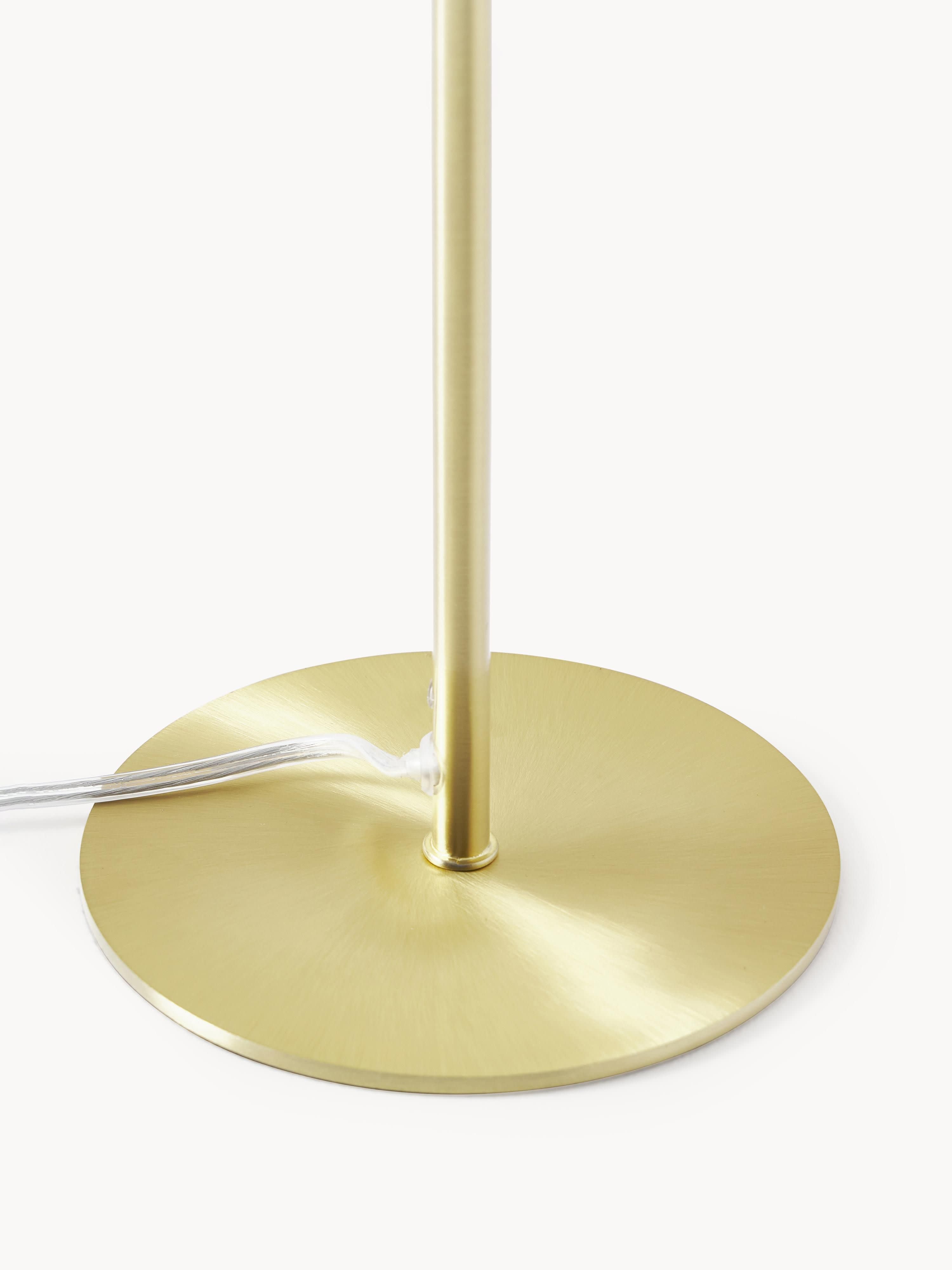 Lampe à poser en verre opalescent Niilo - Blanc, doré